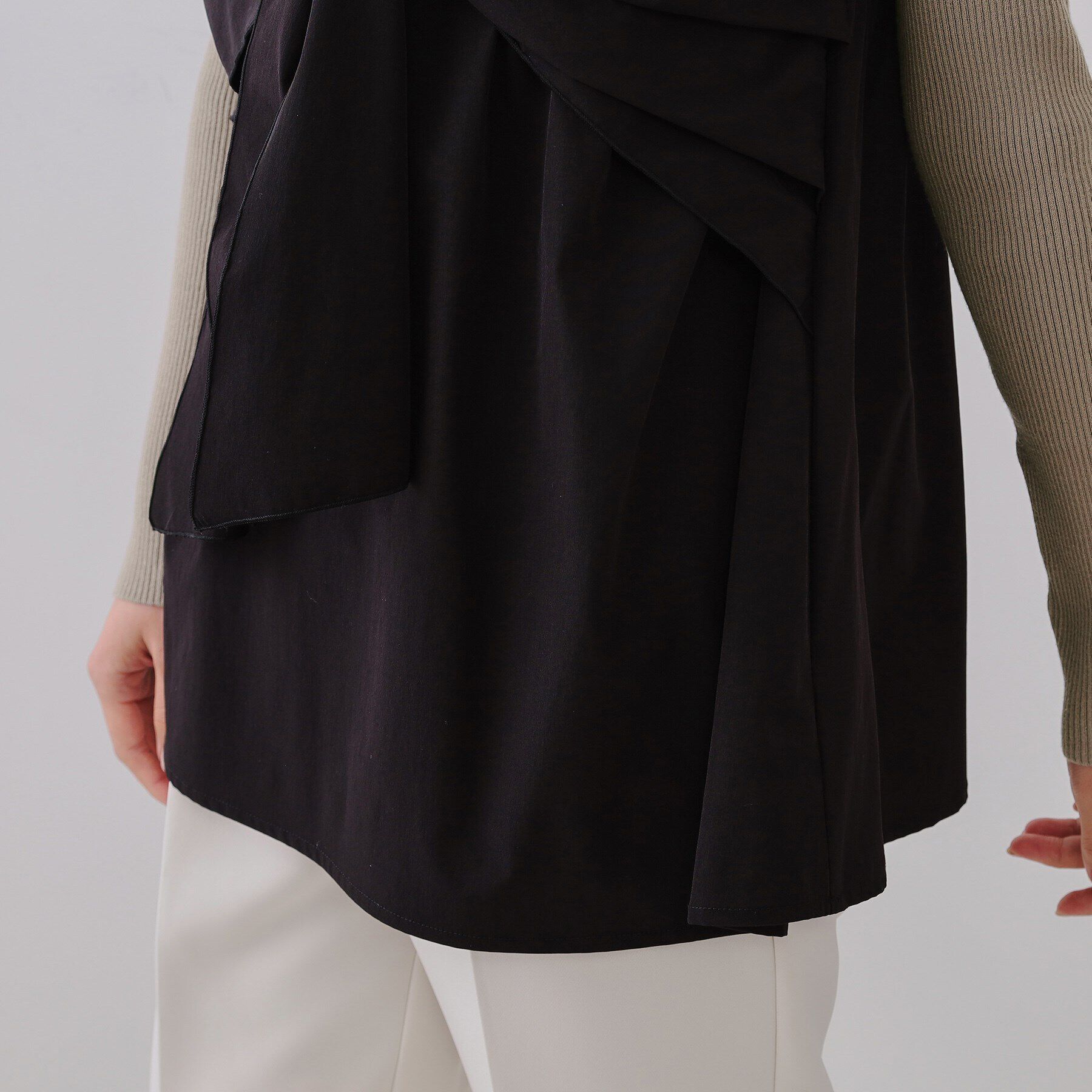 OPAQUE.CLIP「リボンビスチェドッキングニット【洗濯機洗い可】」|ニット・セーター|