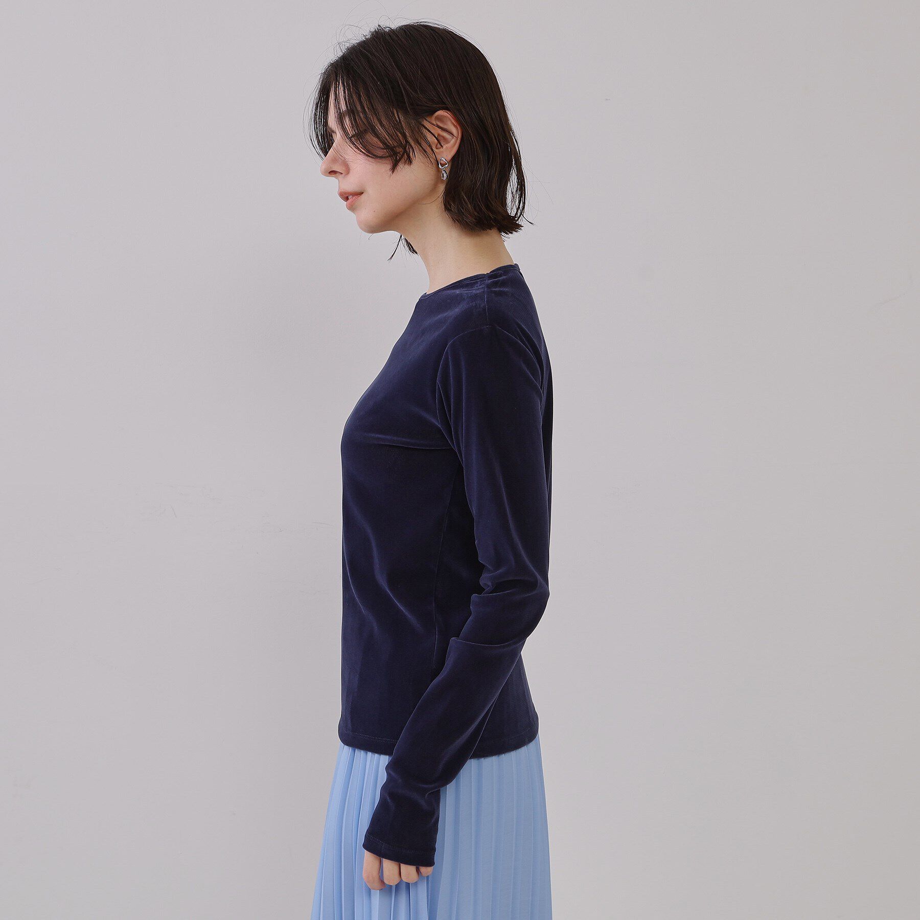 OPAQUE.CLIP「シアーベロアトップス【洗濯機洗い可】」|Tシャツ・カットソー|