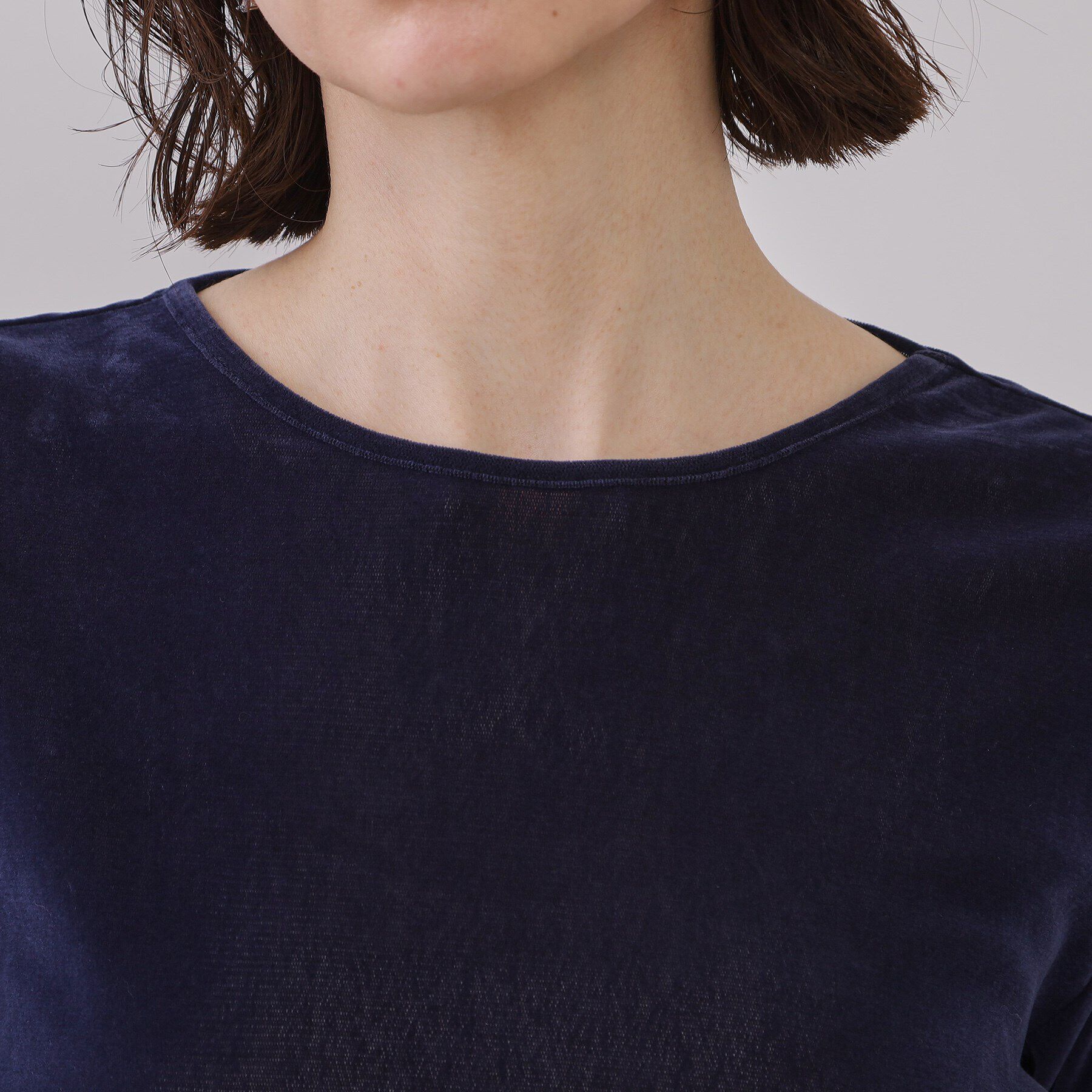 OPAQUE.CLIP「シアーベロアトップス【洗濯機洗い可】」|Tシャツ・カットソー|