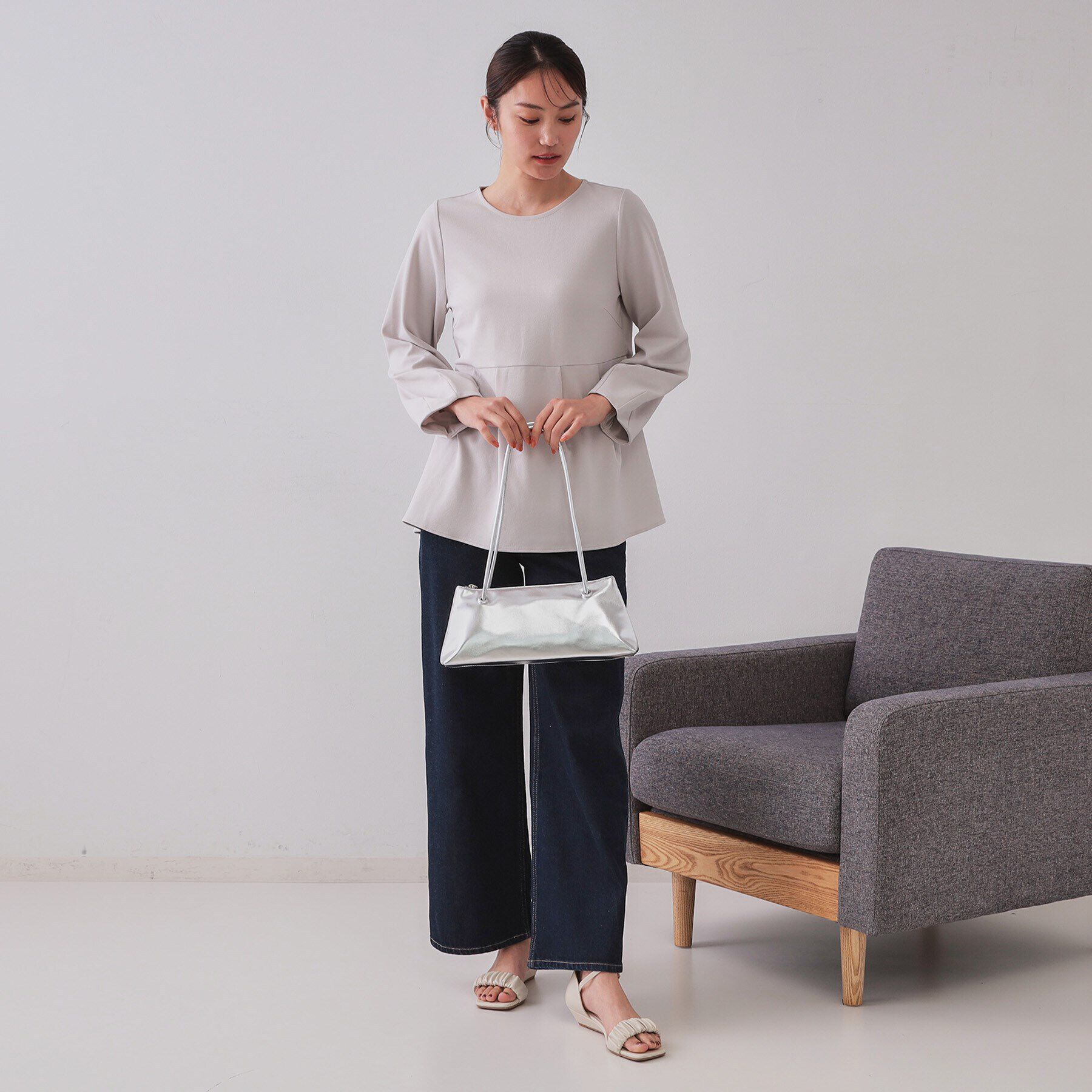 OPAQUE.CLIP「ペプラムトップス【UV/吸水速乾/洗濯機洗い可】」|Tシャツ・カットソー|