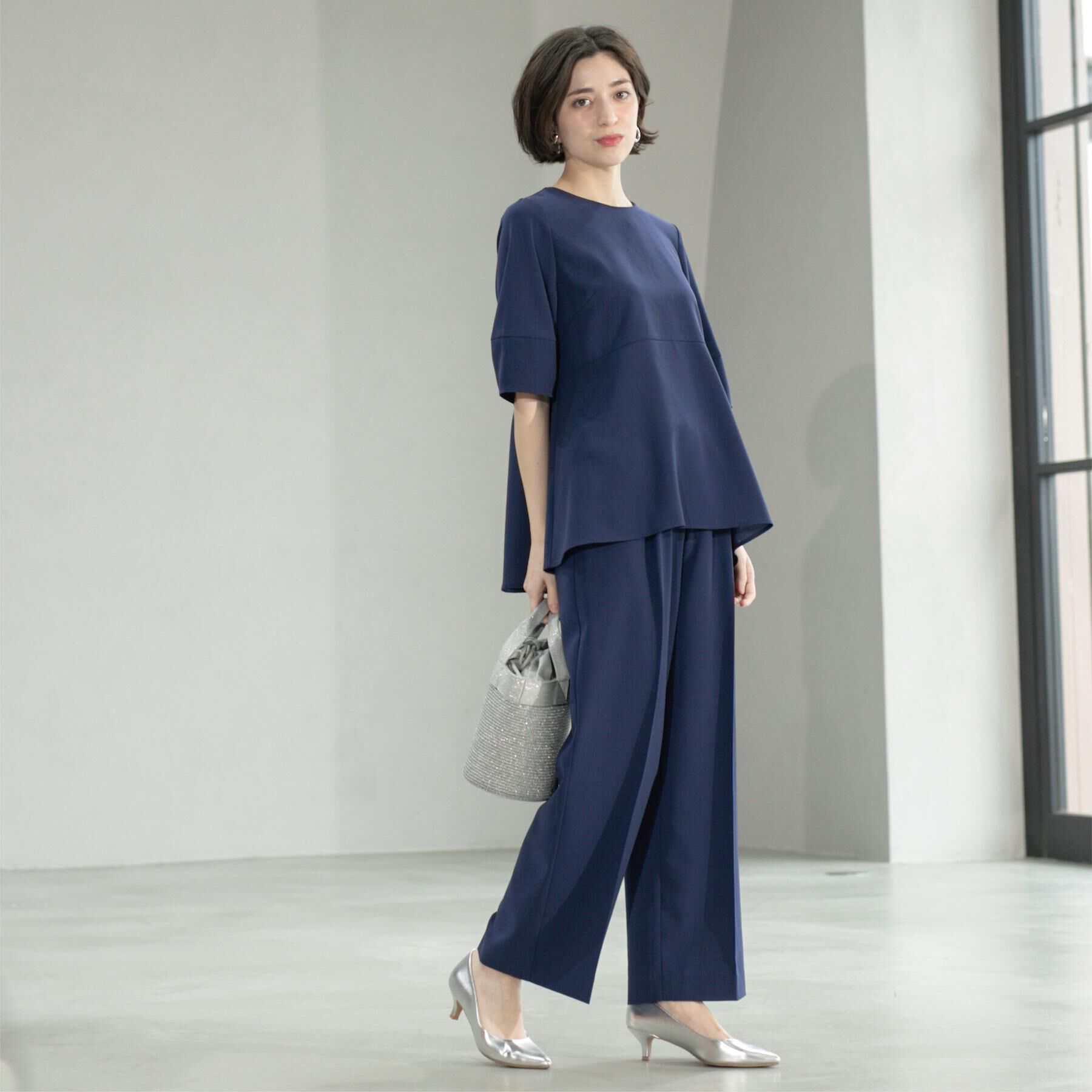 OPAQUE.CLIP「《6色展開/丈が選べる》美脚イージーワイドパンツ/セットアップ対応【ストレッチ/洗濯機洗い可/防シワ」|その他|