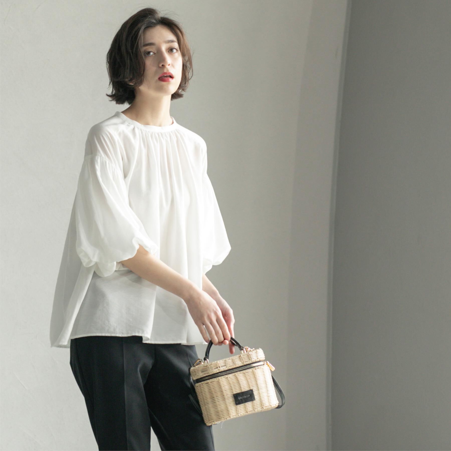 OPAQUE.CLIP「バルーンスリーブブラウス【洗濯機洗い可】」|シャツ・ブラウス|
