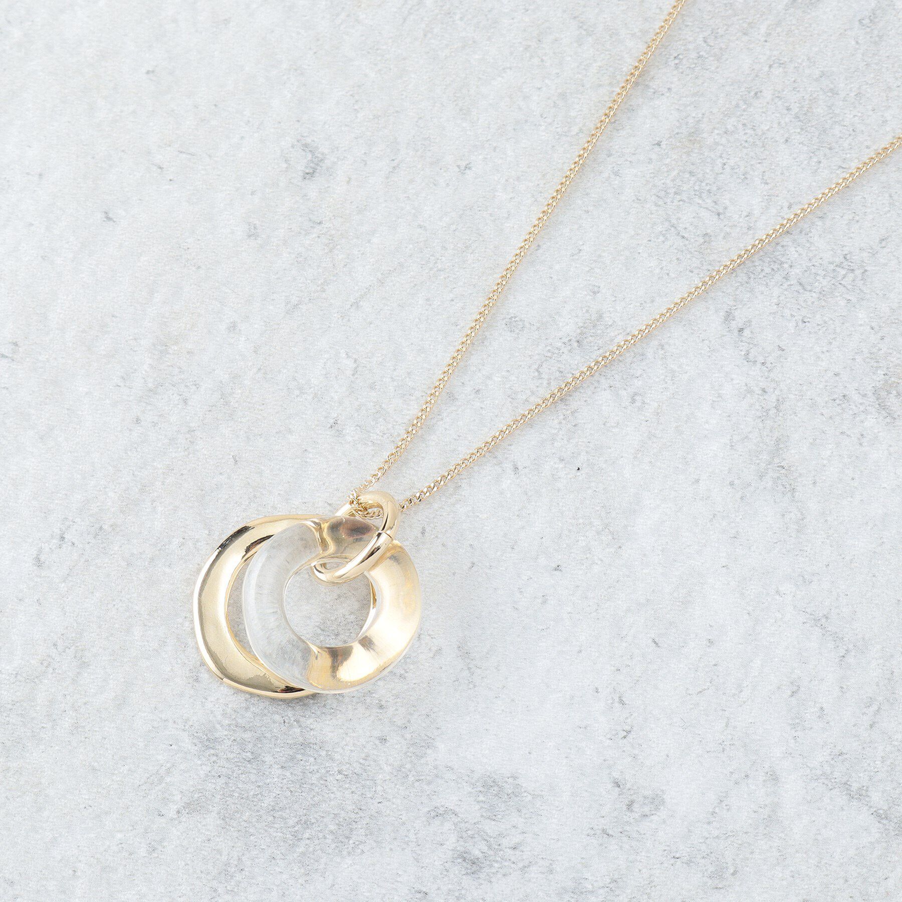 OPAQUE.CLIP「メタル&times;クリアリングネックレス」|ネックレス|ゴールド(007)