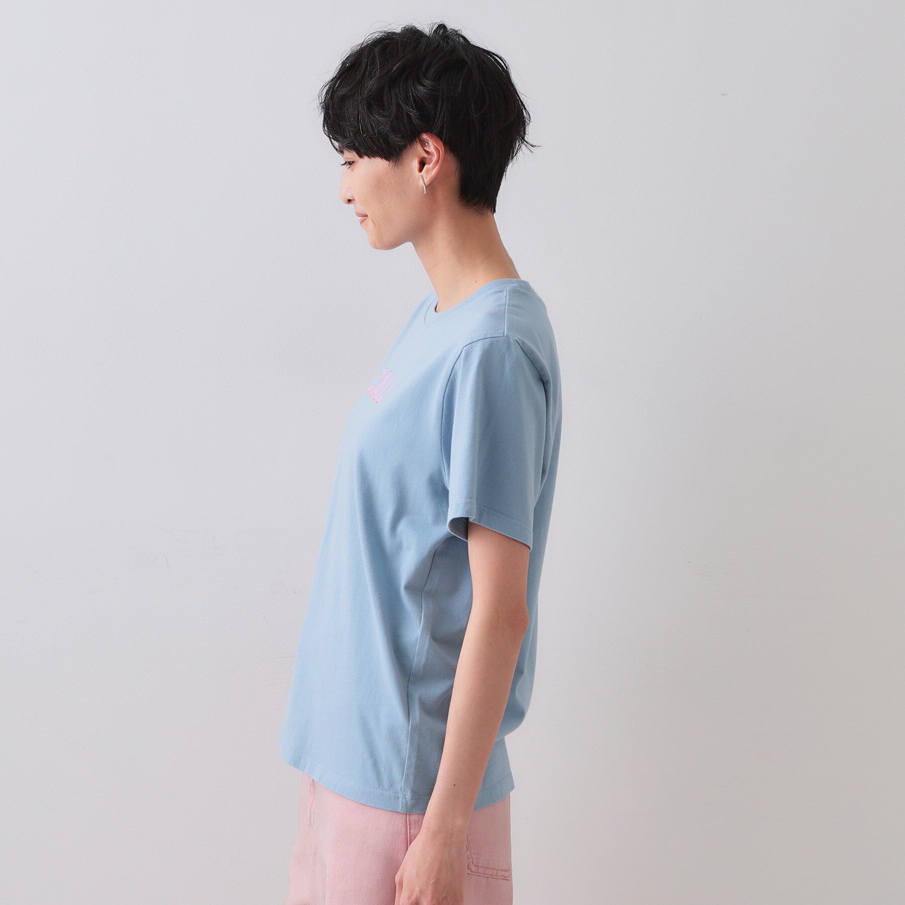 OPAQUE.CLIP「カラーロゴTシャツ【洗濯機洗い可】」|Tシャツ・カットソー|