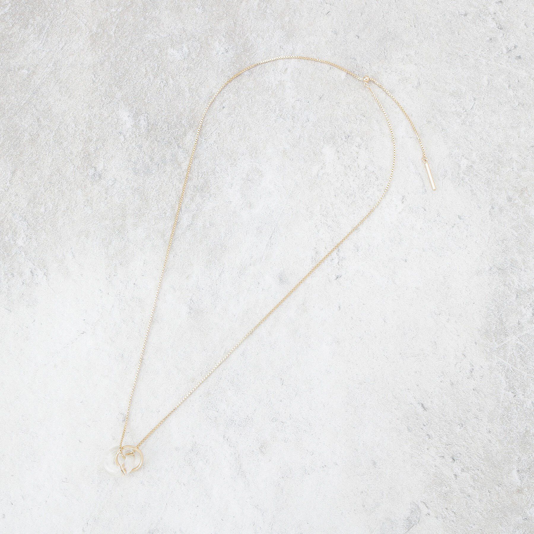 OPAQUE.CLIP「クリアリング スライドネックレス」|ネックレス|