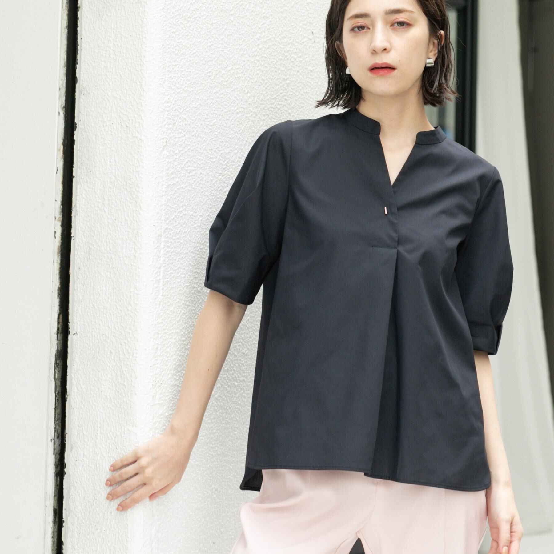 OPAQUE.CLIP「スキッパータックスリーブブラウス【洗濯機洗い可】」|シャツ・ブラウス|