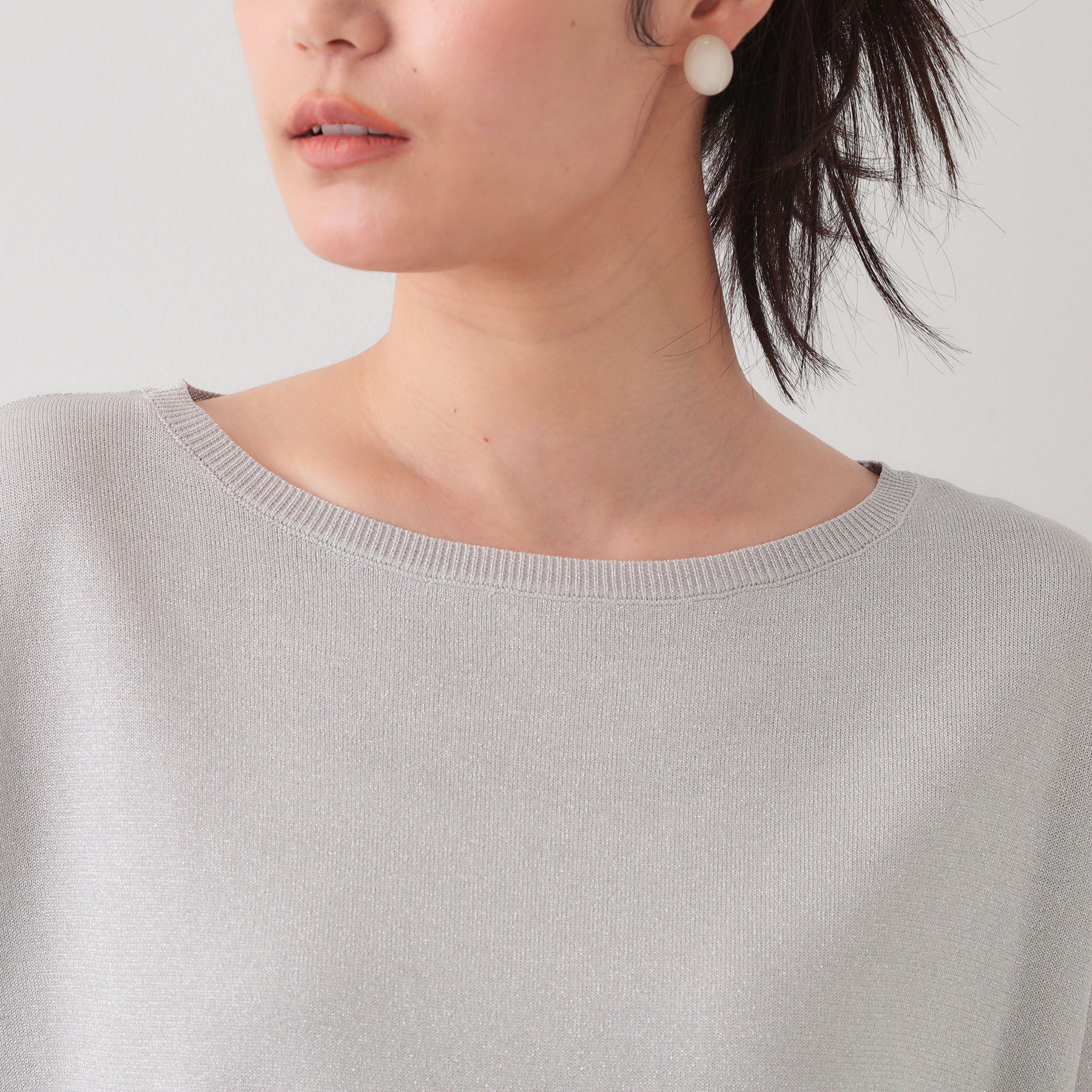 OPAQUE.CLIP「ラメリラクシードルマンニット【接触冷感/UV/抗ピル/洗濯機洗い可】」|ニット・セーター|