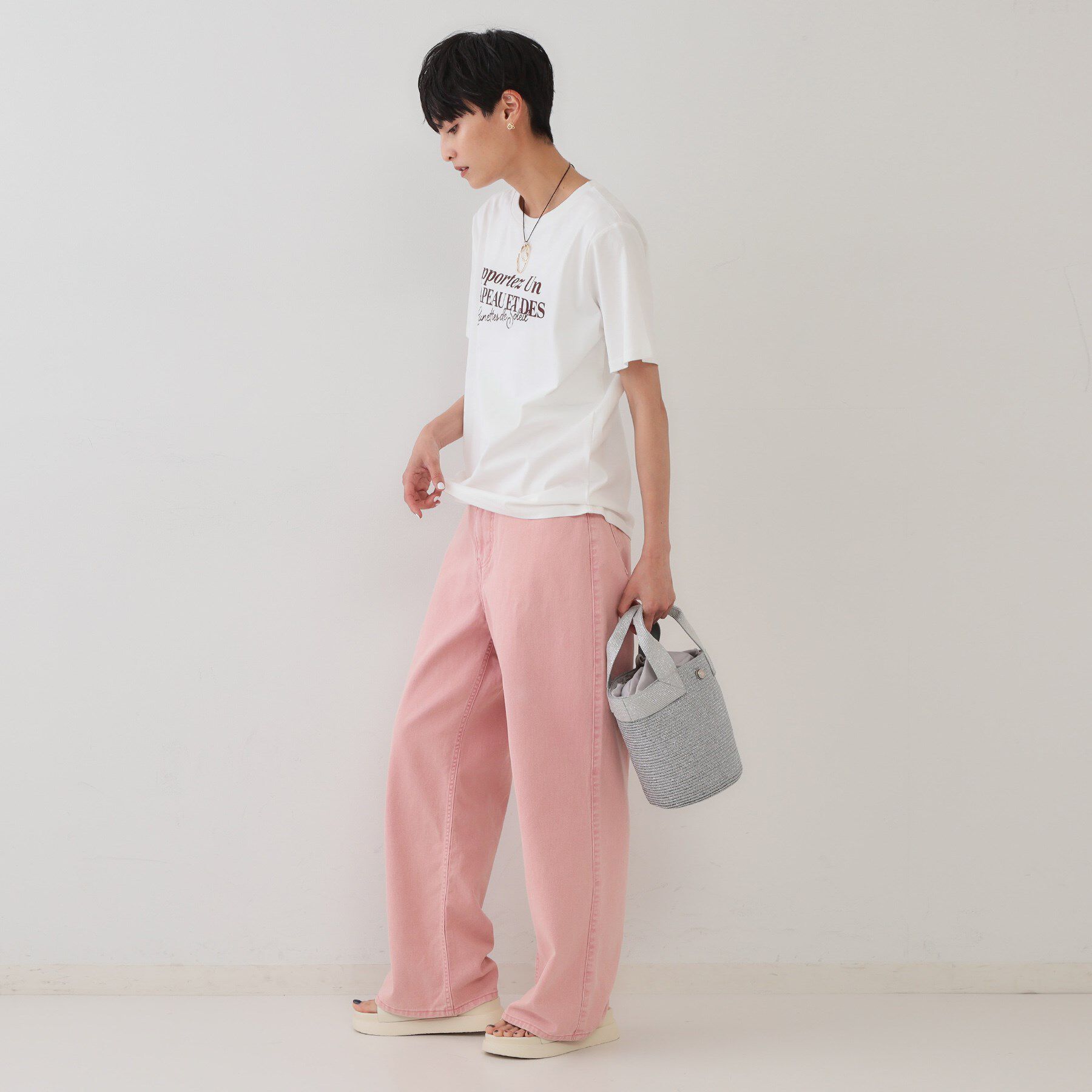 OPAQUE.CLIP「サーフロゴTシャツ【洗濯機洗い可】」|Tシャツ・カットソー|