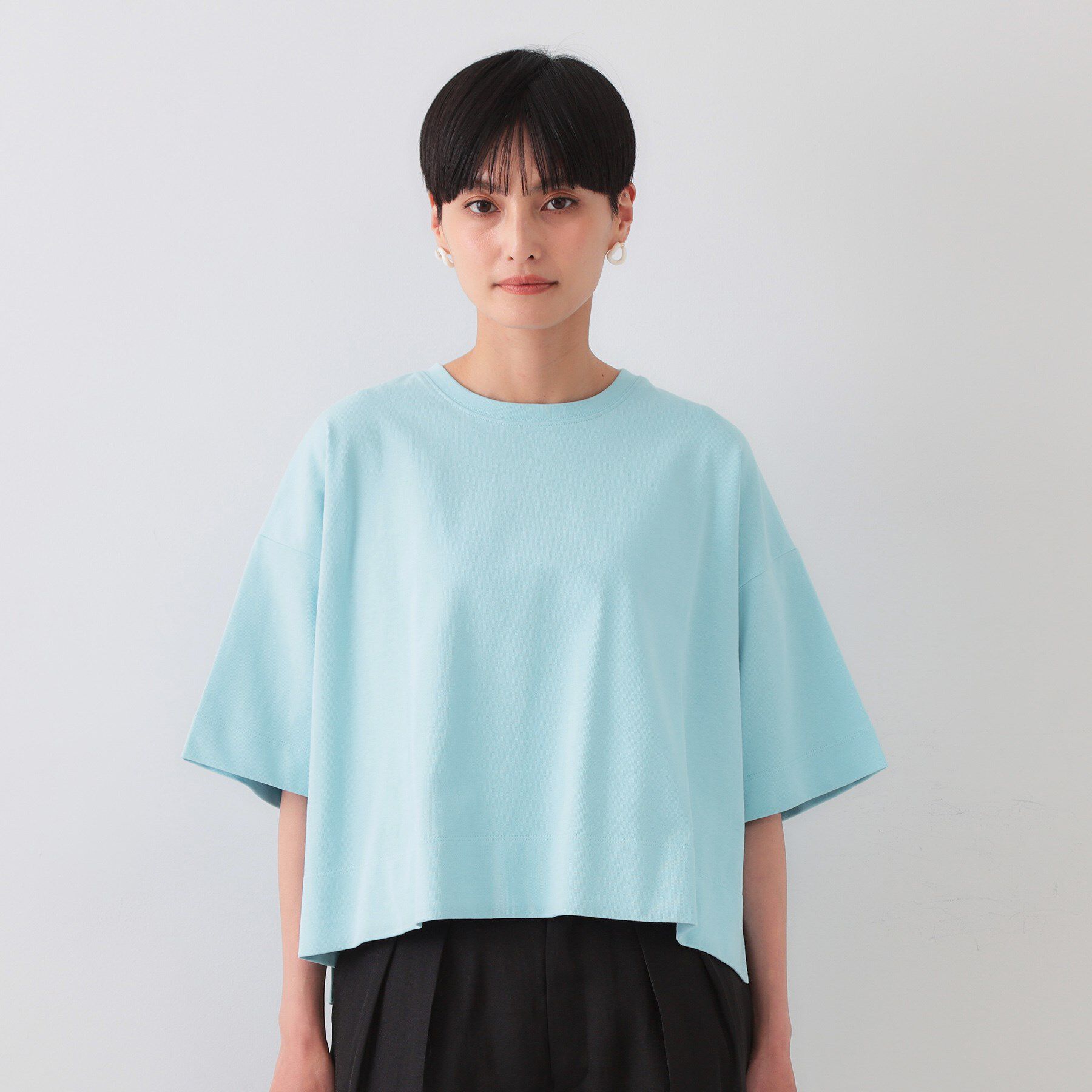 OPAQUE.CLIP「《5色展開》ワイドシルエットTシャツ【洗濯機洗い可】」|Tシャツ・カットソー|