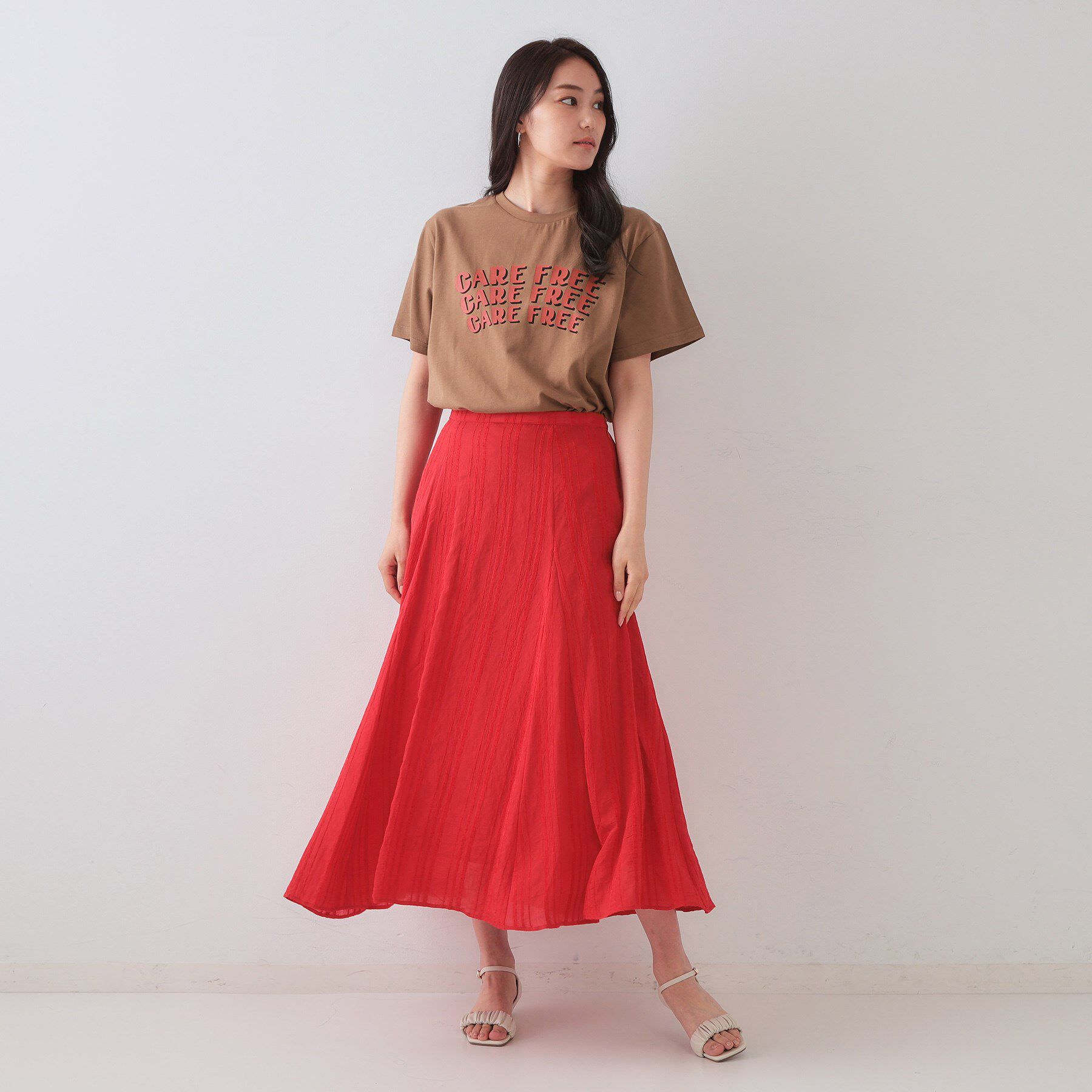 OPAQUE.CLIP「カラーロゴTシャツ【洗濯機洗い可】」|Tシャツ・カットソー|