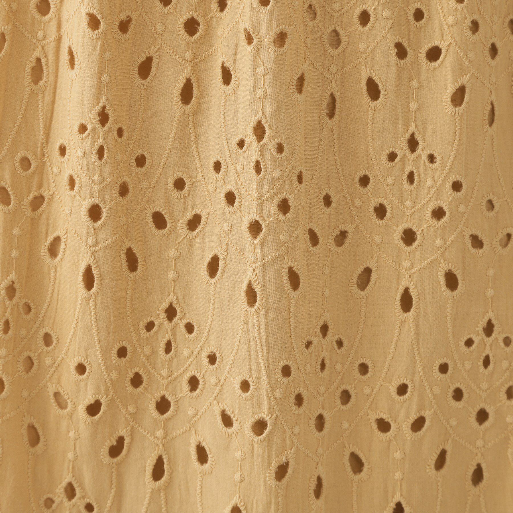 OPAQUE.CLIP「インドコットンアイレット刺繍ティアードワンピース【洗える】」|ワンピース|