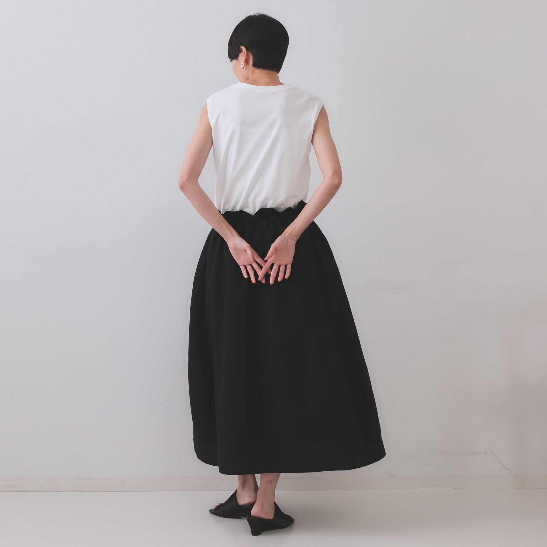 OPAQUE.CLIP「配色サッカードッキングワンピース【洗濯機洗い可】」|ワンピース|