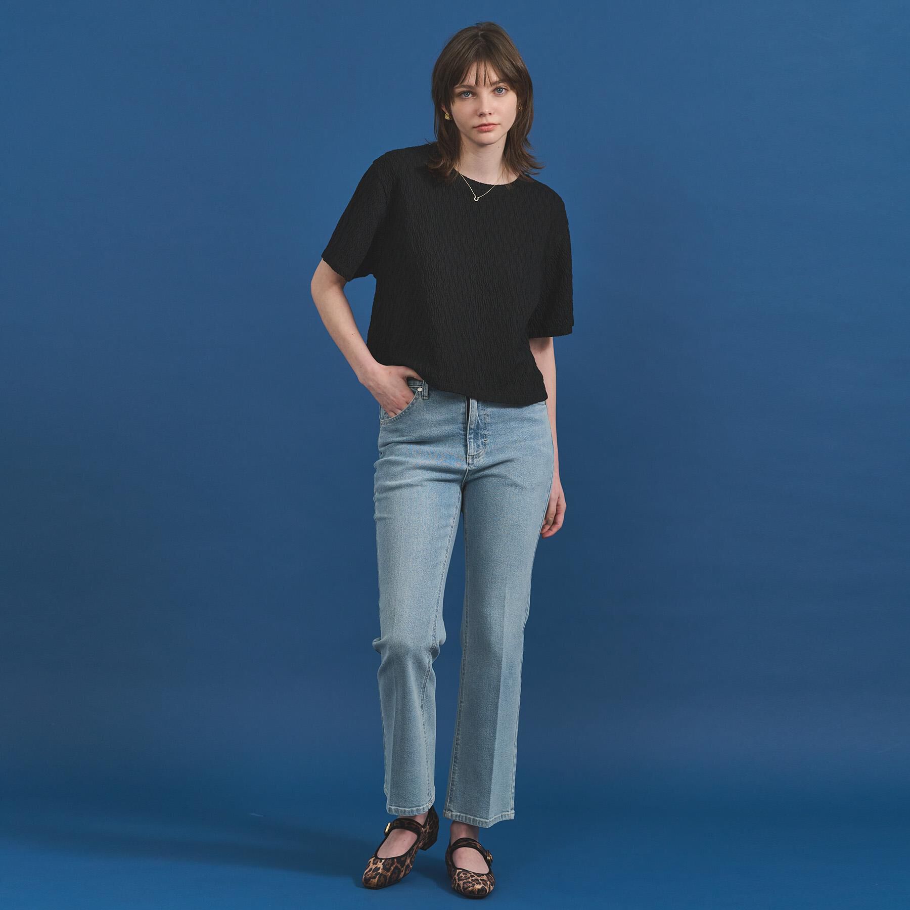 OPAQUE.CLIP「ふくれジャカードトップス【洗濯機洗い可】」|Tシャツ・カットソー|