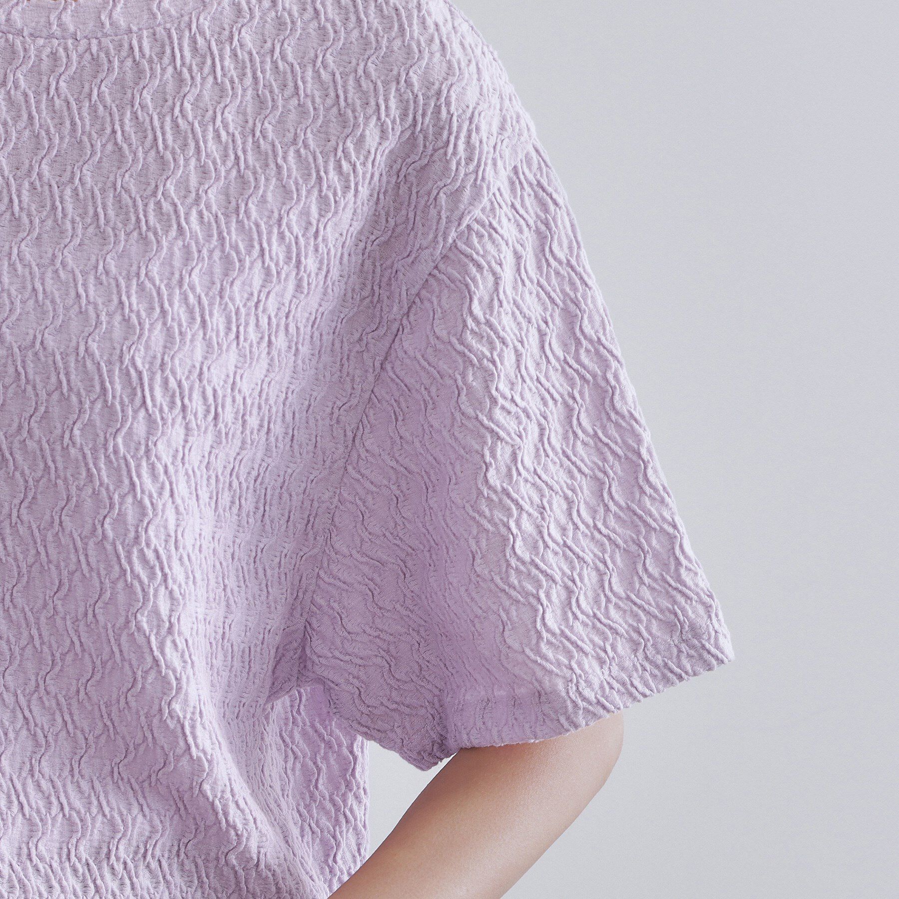 OPAQUE.CLIP「ふくれジャカードトップス【洗濯機洗い可】」|Tシャツ・カットソー|