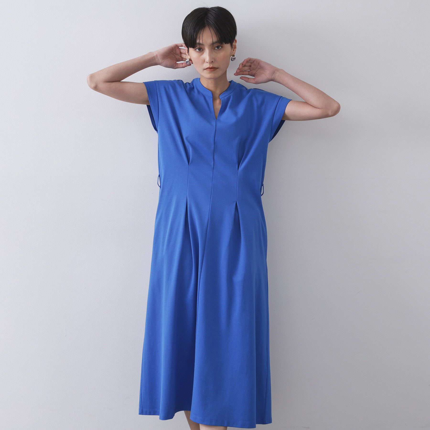 OPAQUE.CLIP「ベルト付きスキッパーワンピース【洗濯機洗い可】」|ワンピース|