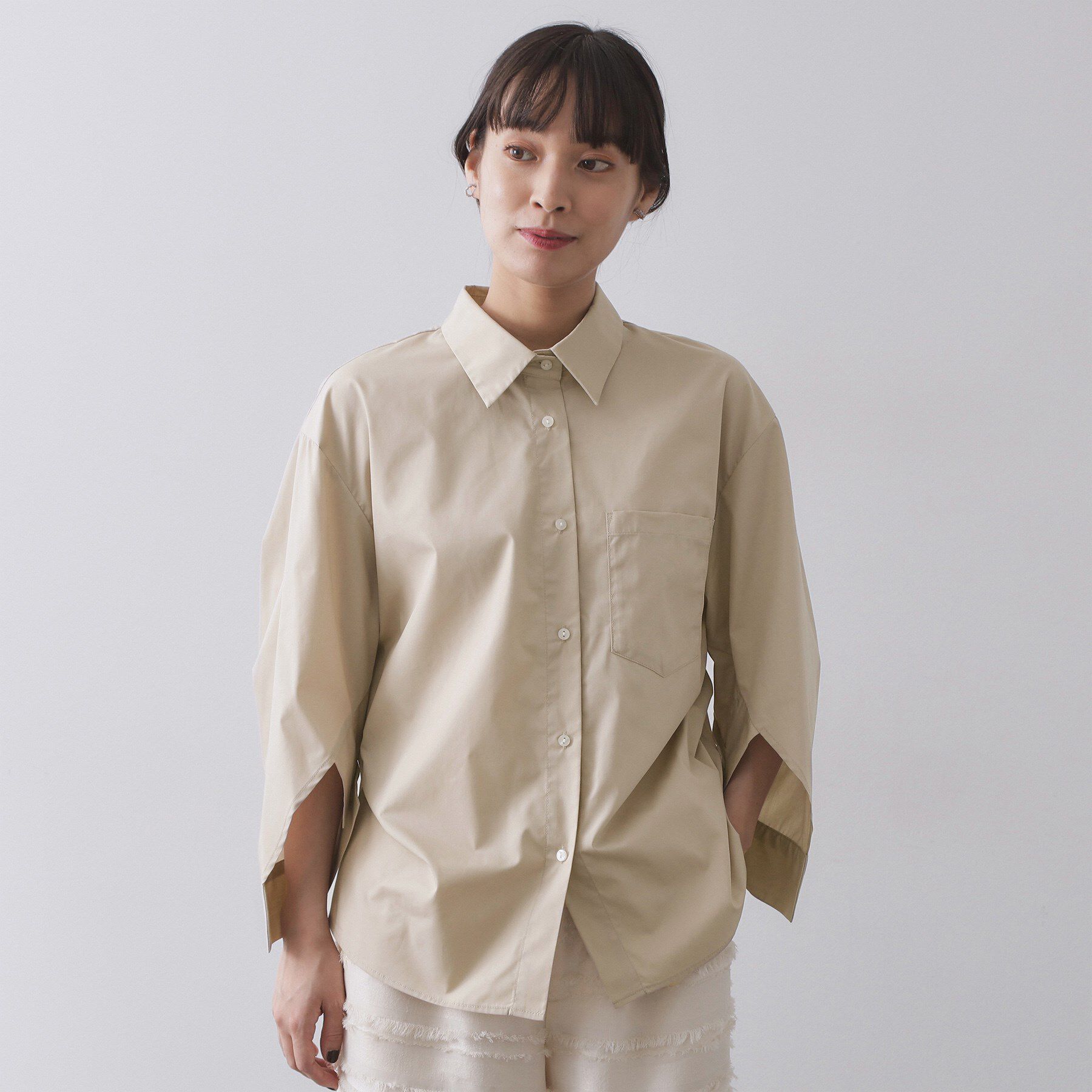 OPAQUE.CLIP「フォルムデザインシャツ【洗濯機OK】」|シャツ・ブラウス|