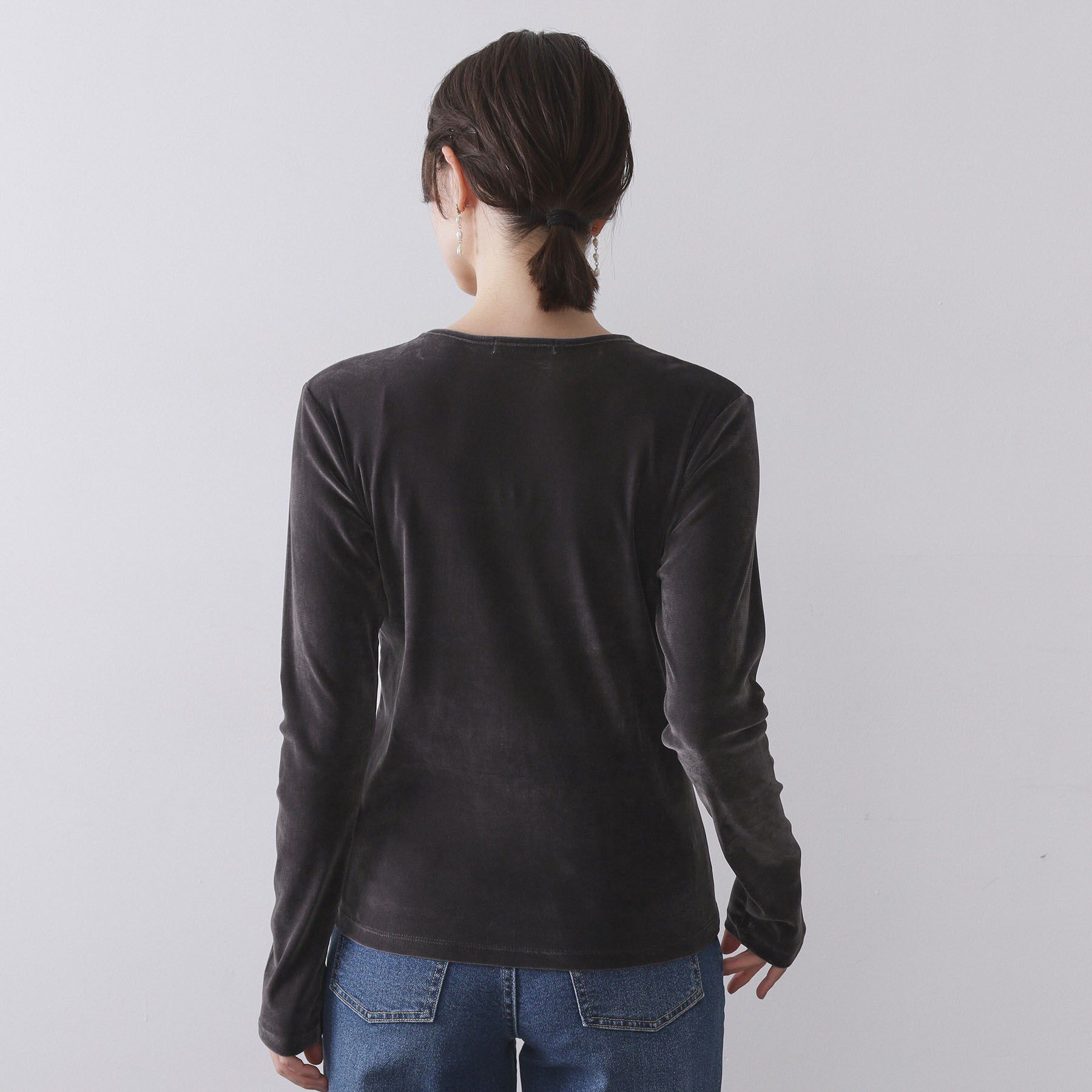 OPAQUE.CLIP「フロッキーチュールトップス【洗濯機OK】」|Tシャツ・カットソー|