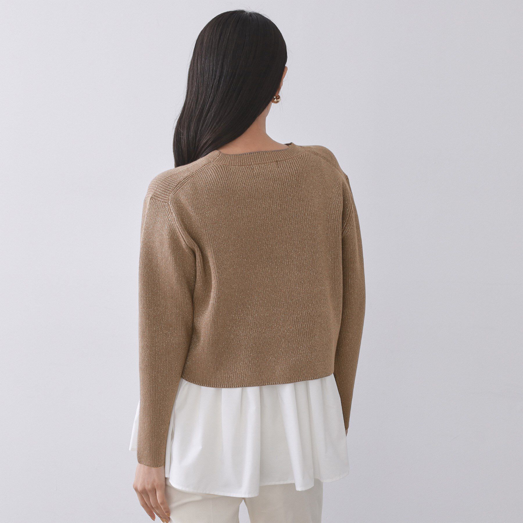 OPAQUE.CLIP「《ツインセット》ショートラメニット&times;フレアタンクトップ【洗濯機OK】」|その他|