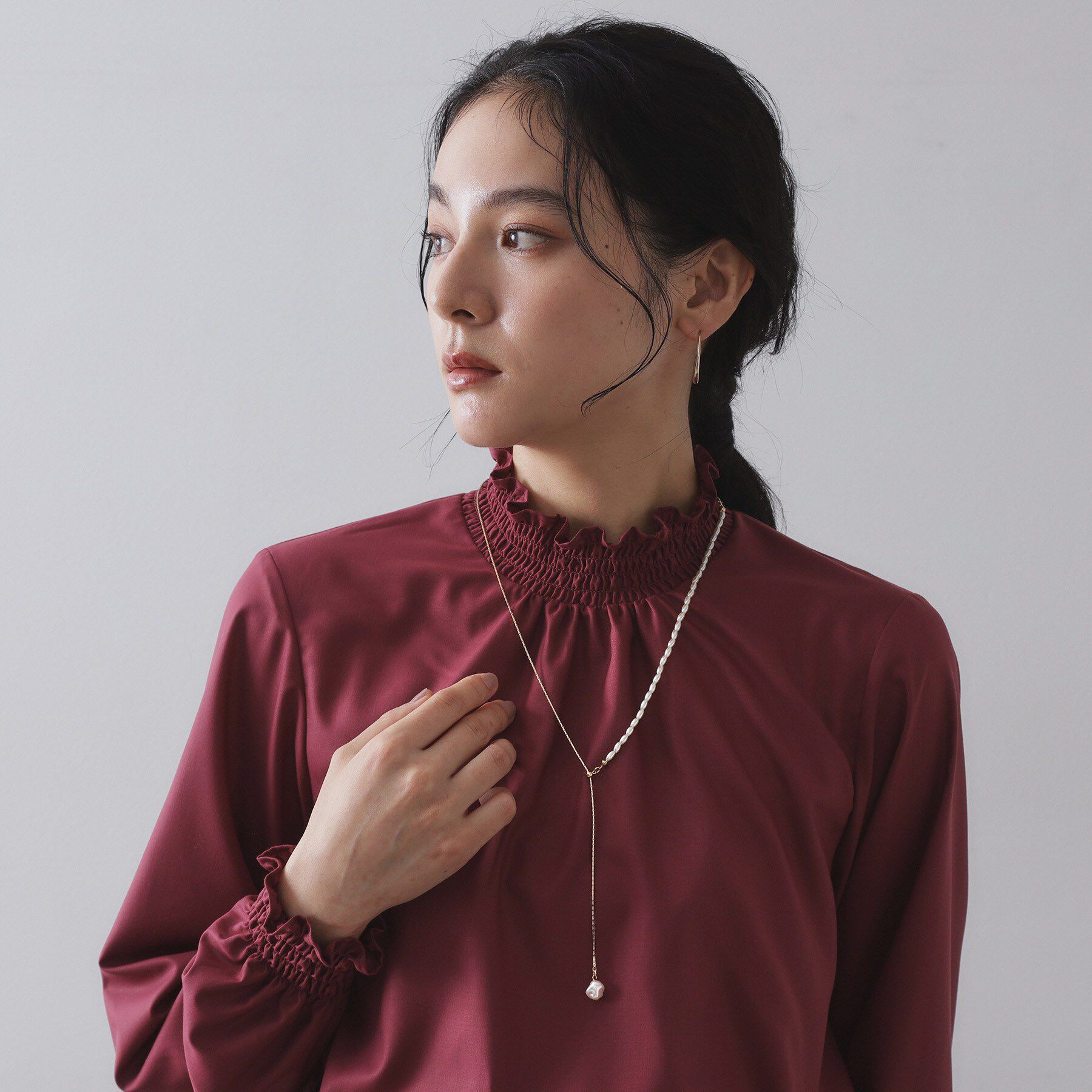 OPAQUE.CLIP「フェイクパールネックレス」|ネックレス|