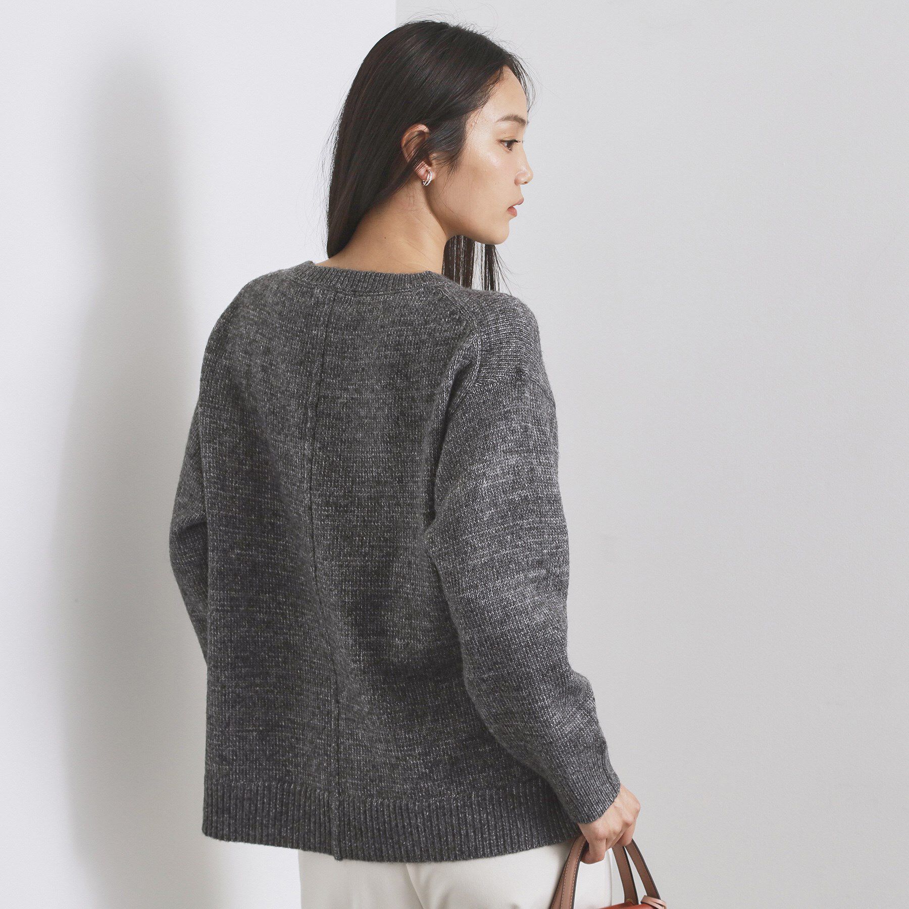 OPAQUE.CLIP「リラクシークルーネックニット【洗濯機OK】」|ニット・セーター|