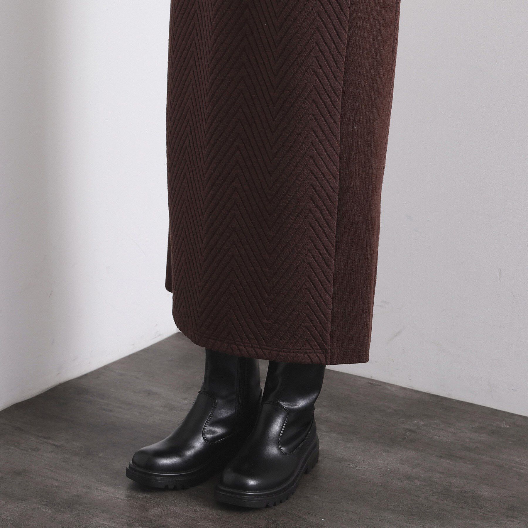 OPAQUE.CLIP「キルティングイージーナロースカート【洗濯機OK】」|スカート|