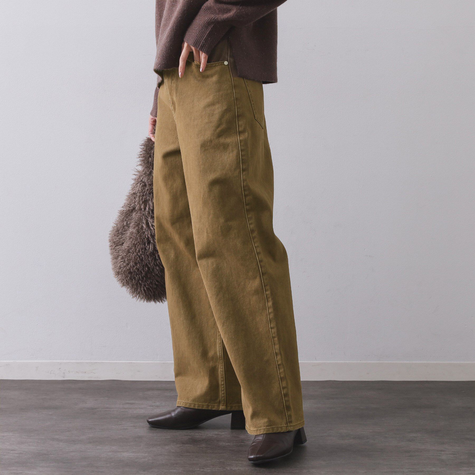 OPAQUE.CLIP「ヴィンテージカラーワイドストレートパンツ【洗濯機OK】」|その他|