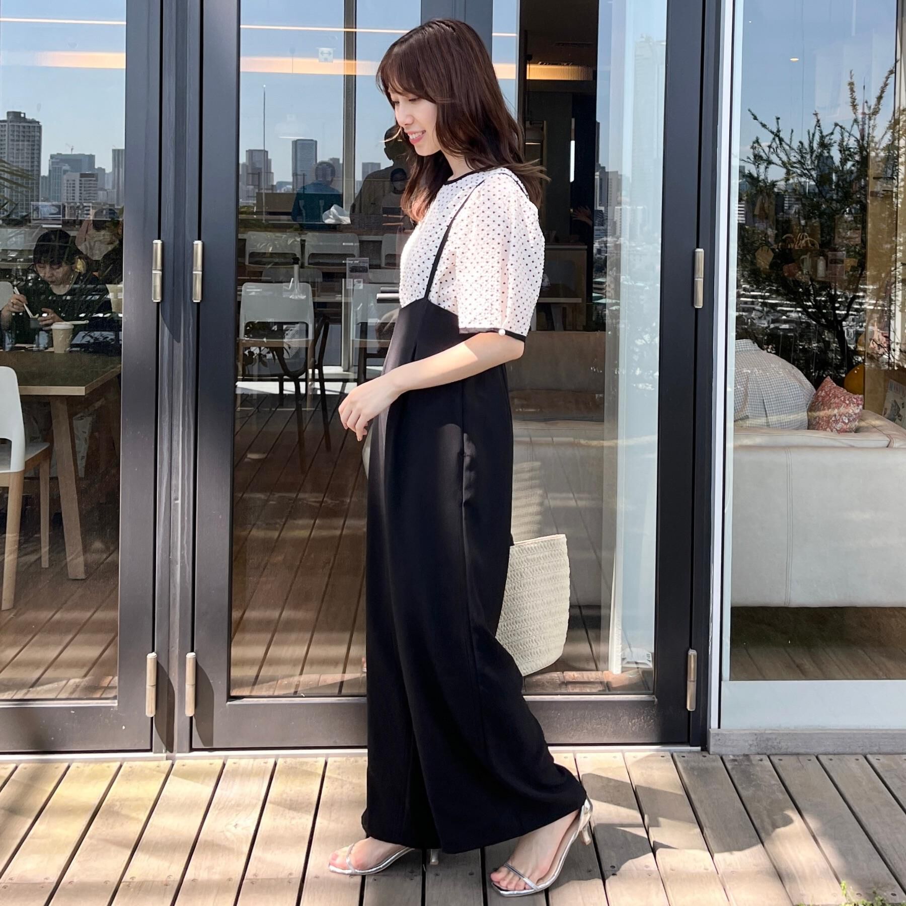 Couture broach「【フェミニン・二の腕カバー・通勤】サッカードットデザインブラウス」|シャツ・ブラウス|