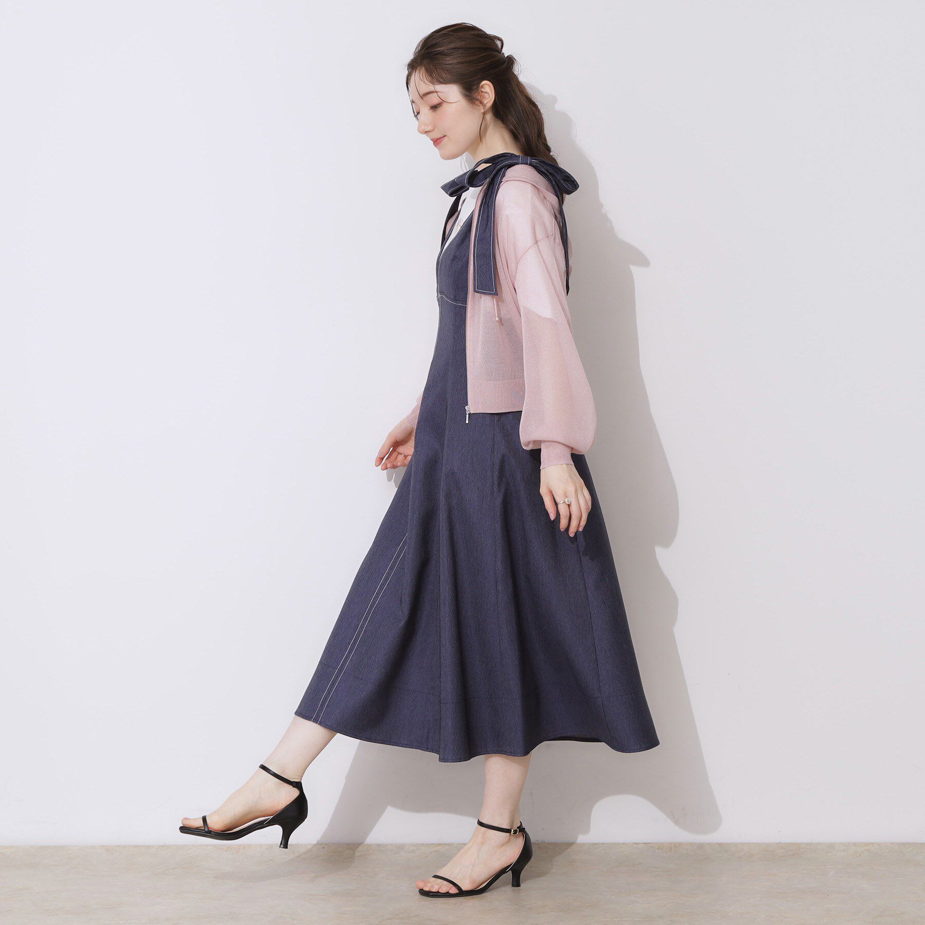 Couture broach「【上品な透け感・大人カジュアル】シアージップアップフーディー」|パーカー|