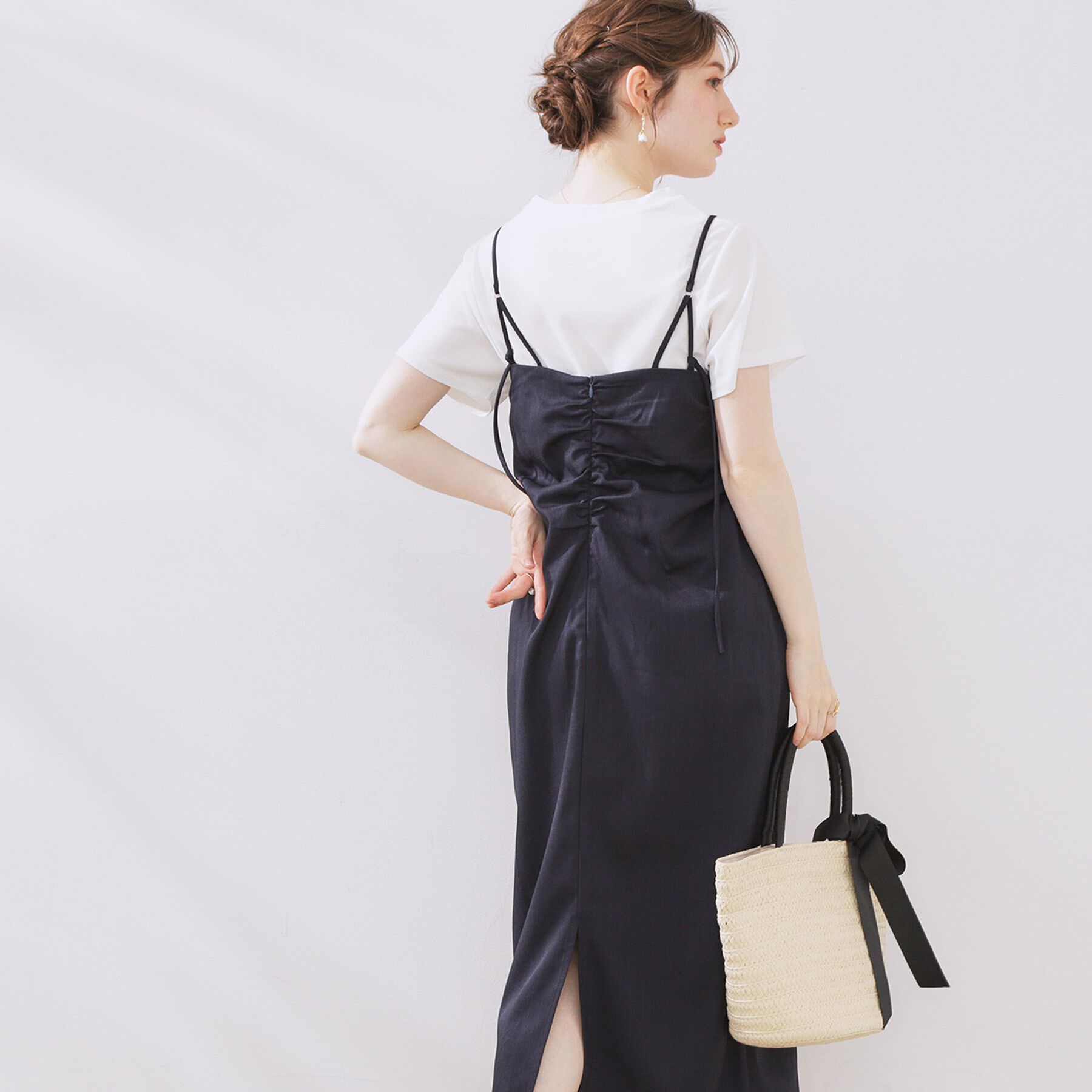 Couture broach「シャーリングデザインキャミワンピース」|ワンピース|