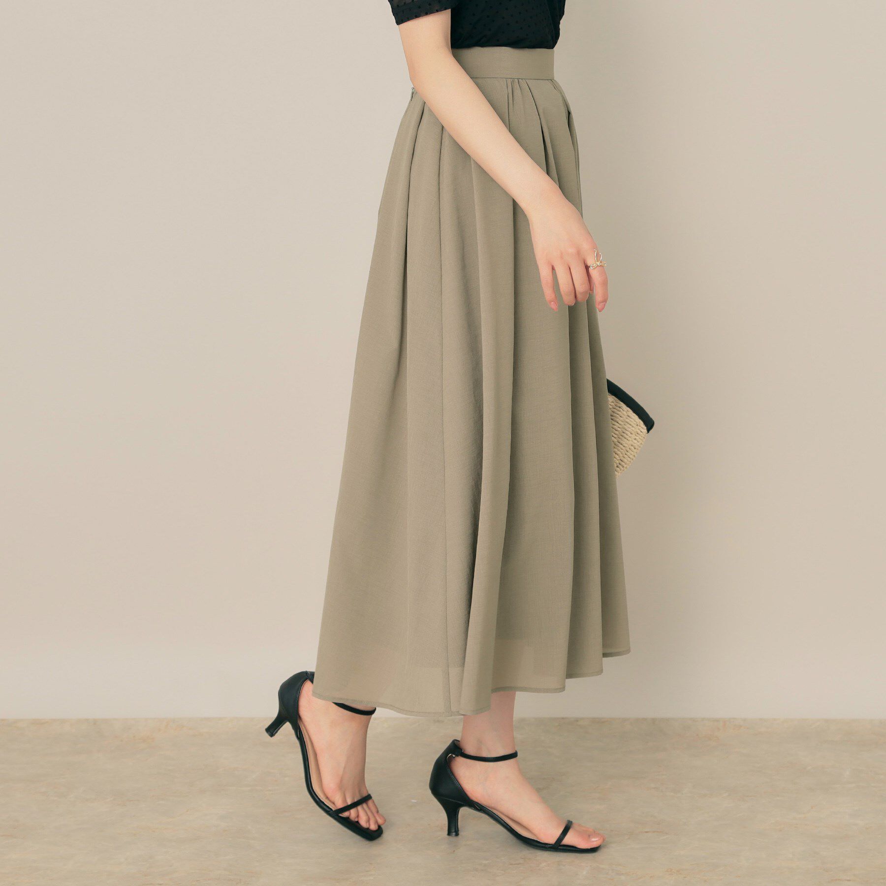 Couture broach「【きれいめ・シアー・通勤】パレットボイルロングスカート」|スカート|