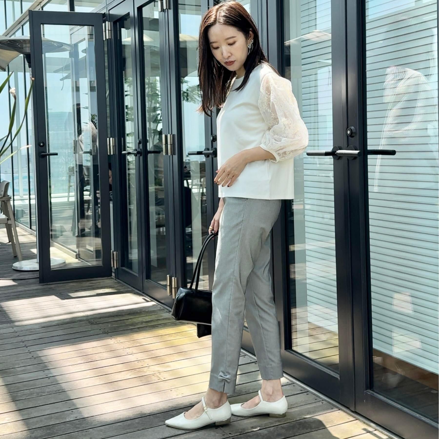 Couture broach「【らくちん・キレイ見え】リボンハイパーストレッチパンツ」|その他|