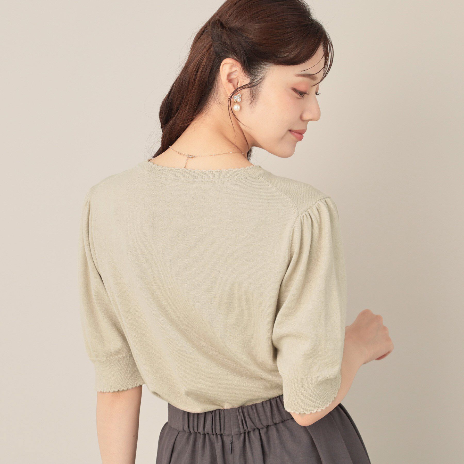 Couture broach「オーガンフリルフラワーニット」|ニット・セーター|