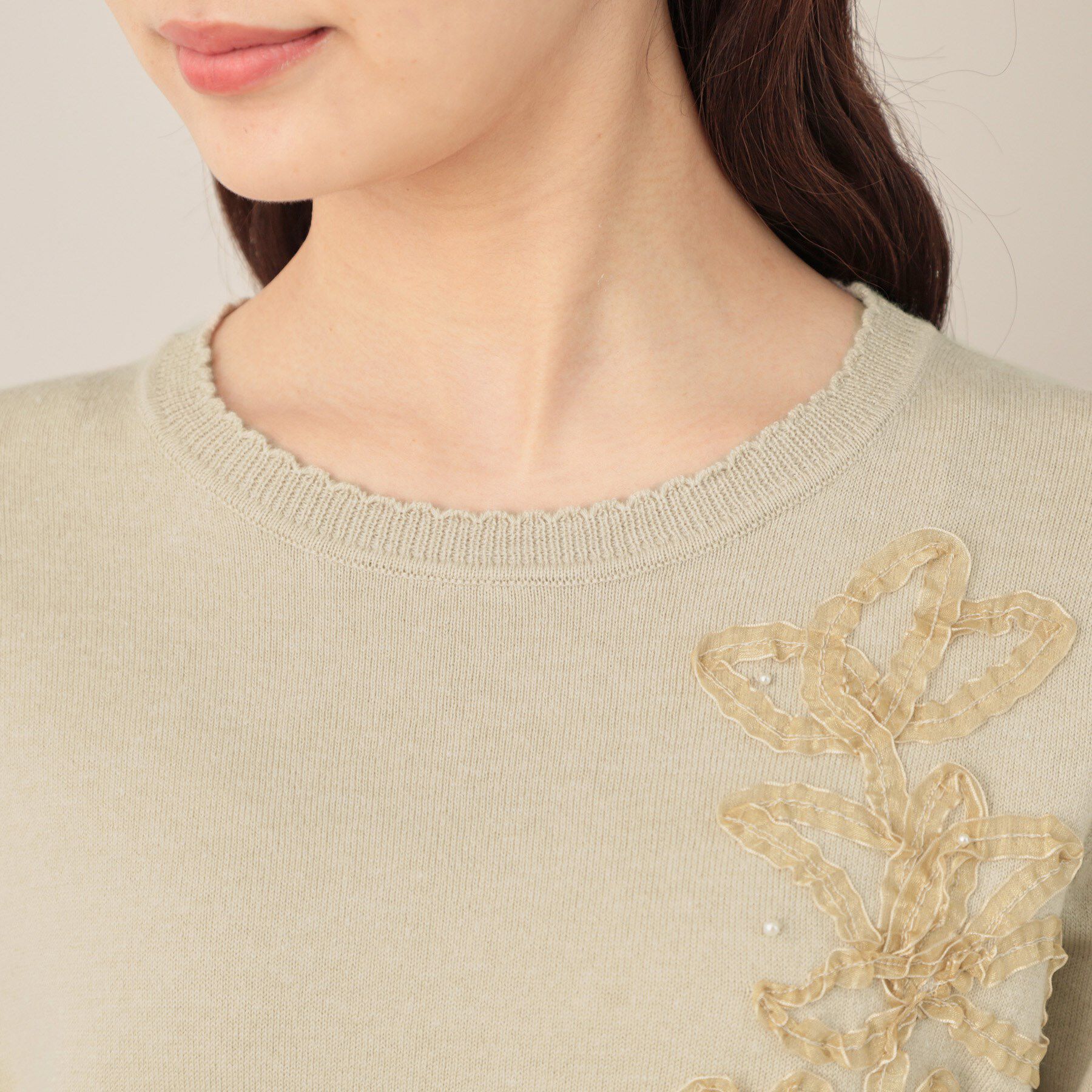 Couture broach「オーガンフリルフラワーニット」|ニット・セーター|