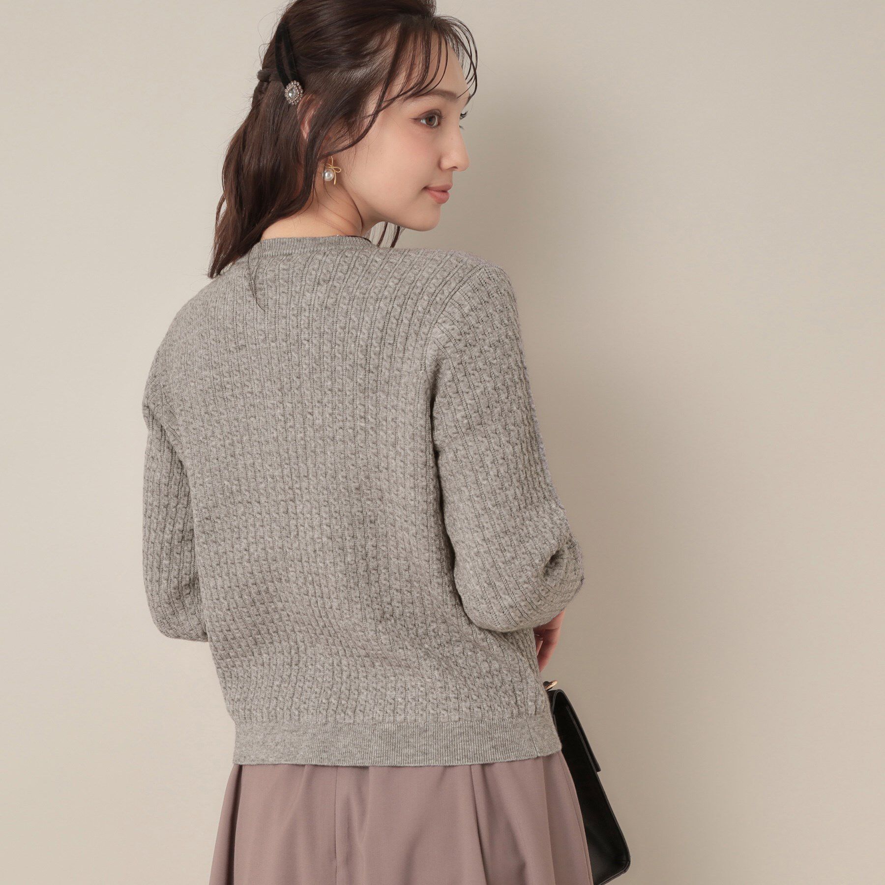 Couture broach「【大人可愛い・きれいめ・通勤】ケーブルカーディガン」|カーディガン|