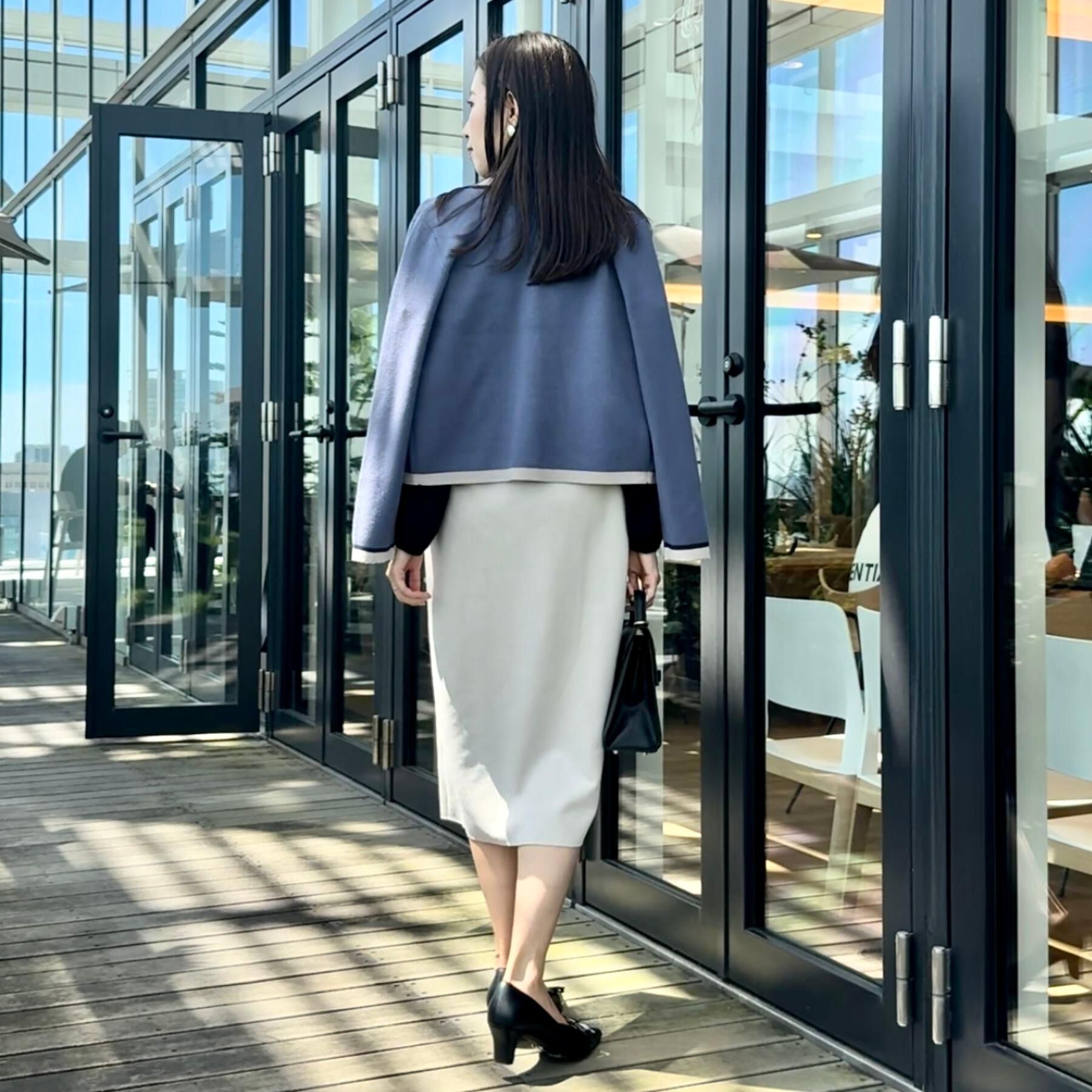 Couture broach「【高見え・通勤・大人可愛い】配色総針スカラカーディガン」|カーディガン|