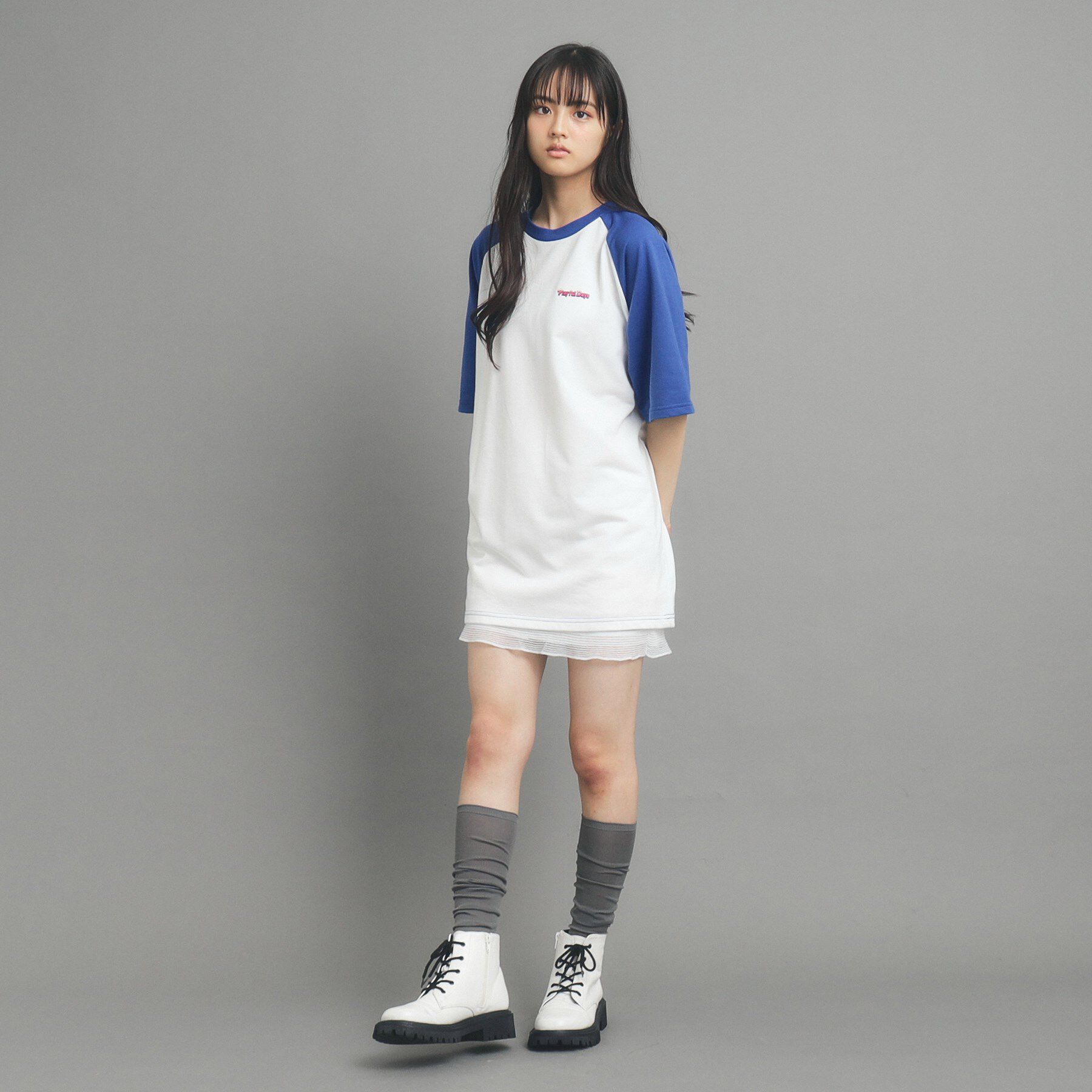 PINK-latte「ラグランプリントワンピース」|ワンピース|