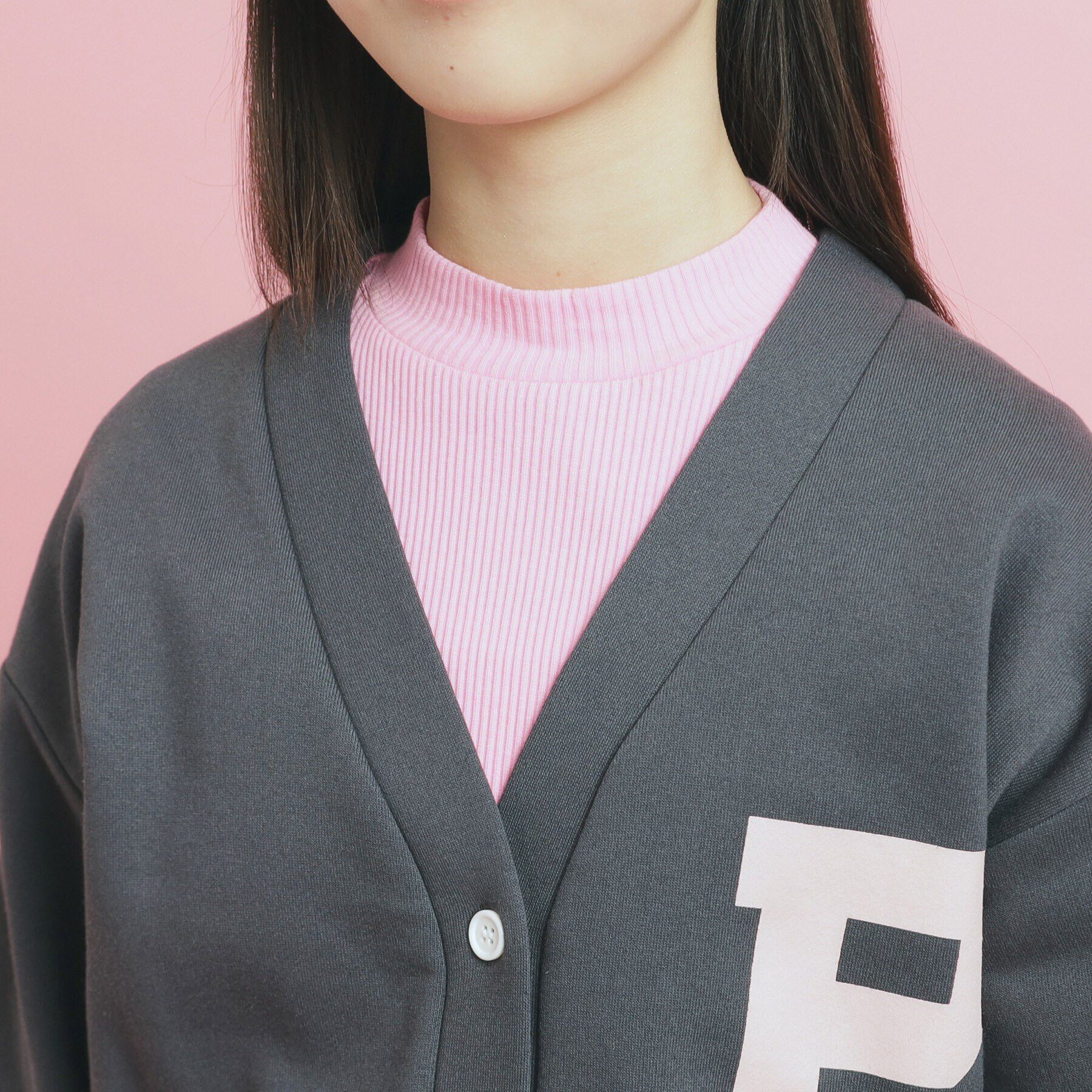 PINK-latte「【大人気復活】カレッジロゴカーディガン秋冬VER」|カーディガン|