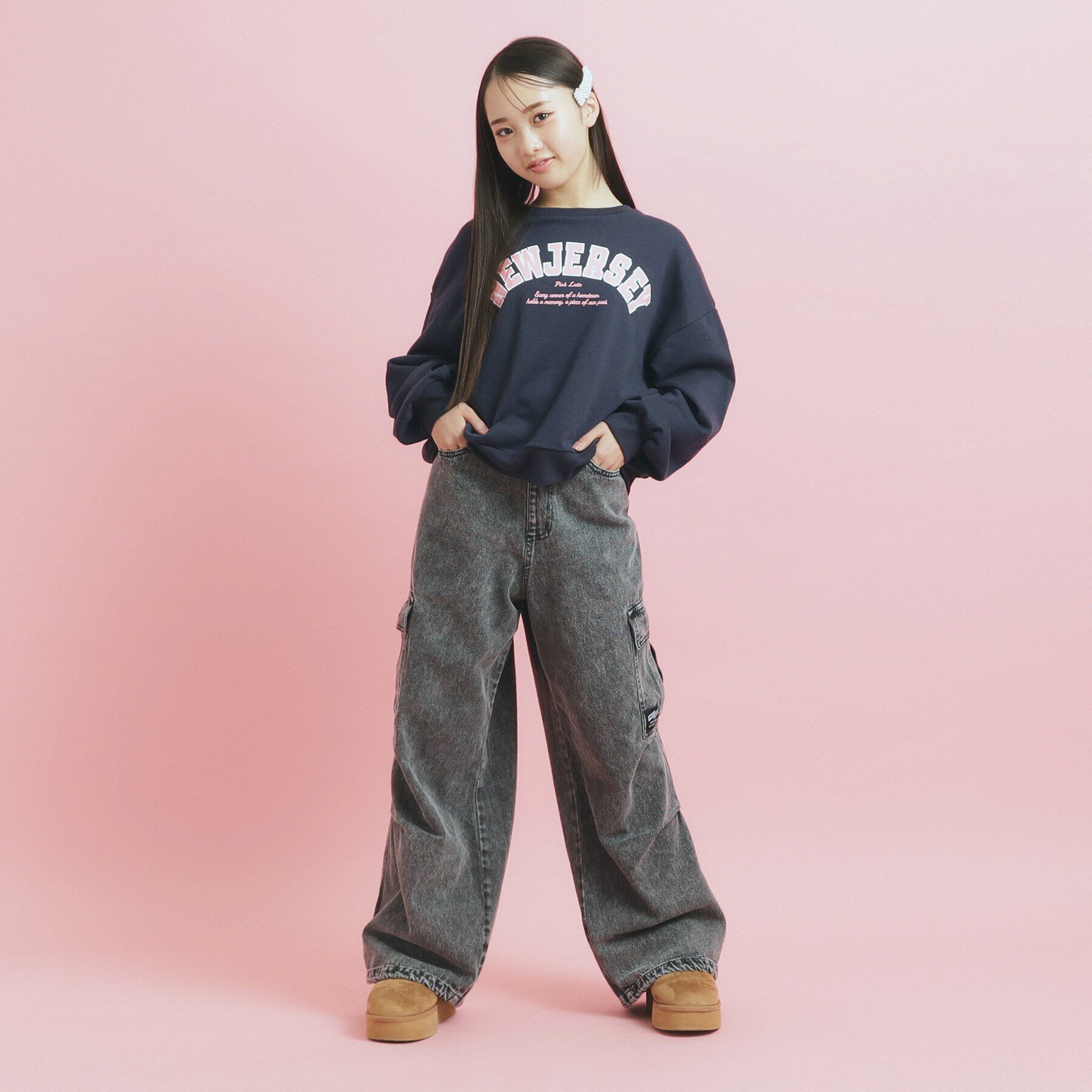 PINK-latte「ゆったりシルエットのカーゴパンツ」|その他|