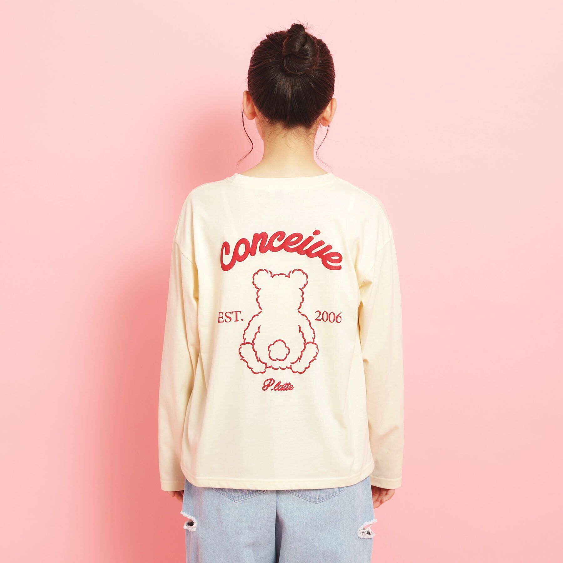 PINK-latte「【定番】クマちゃんロンT」|Tシャツ・カットソー|