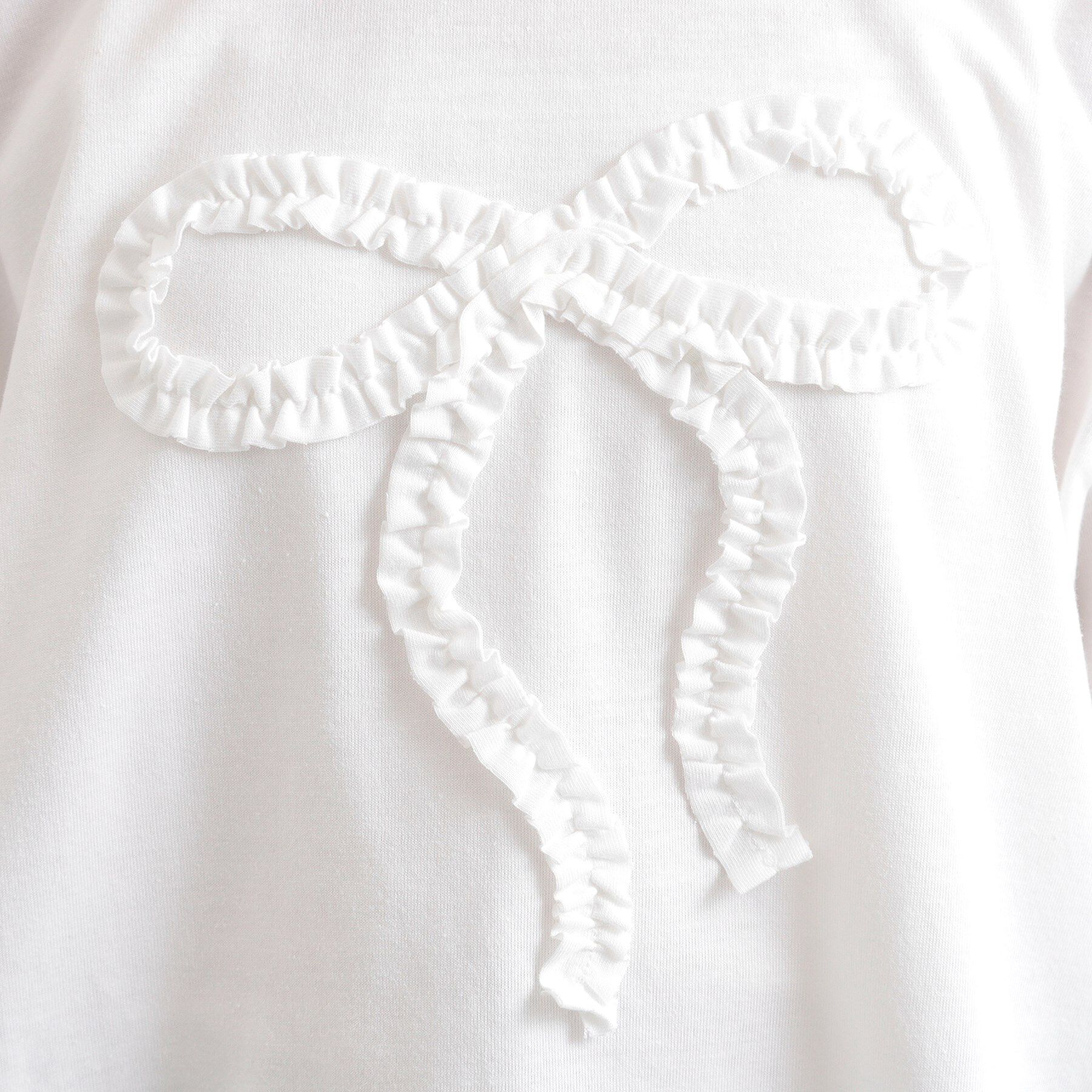 PINK-latte「フリルリボンTシャツ」|Tシャツ・カットソー|