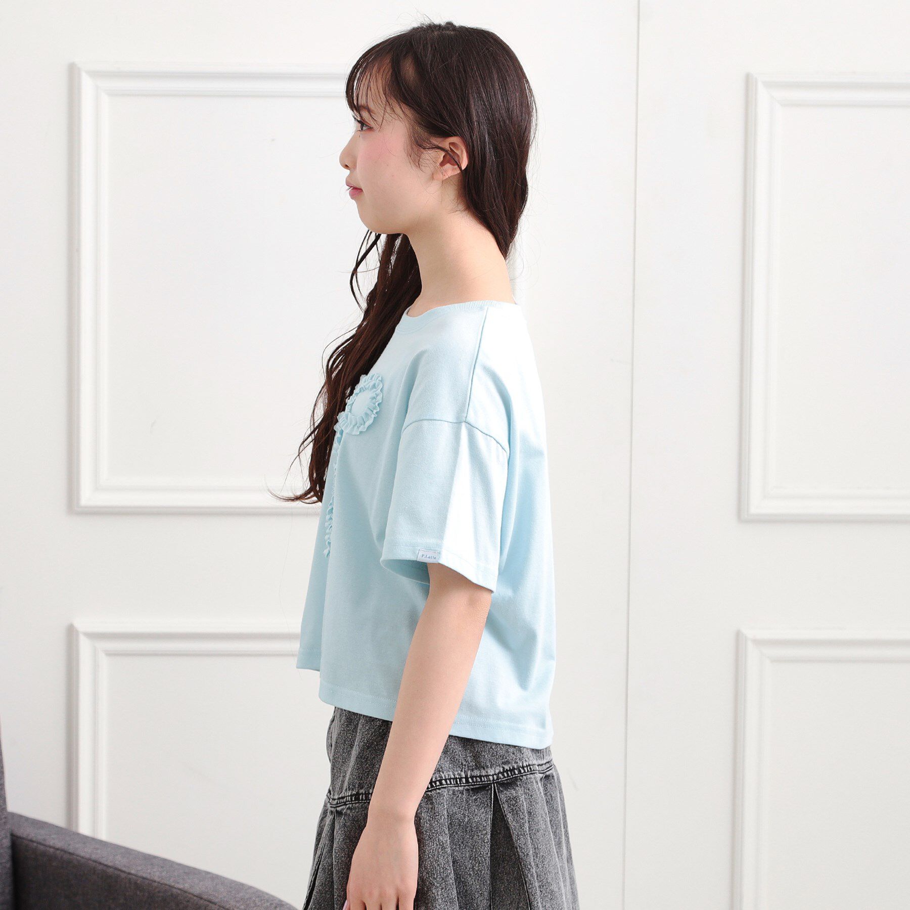 PINK-latte「フリルリボンTシャツ」|Tシャツ・カットソー|