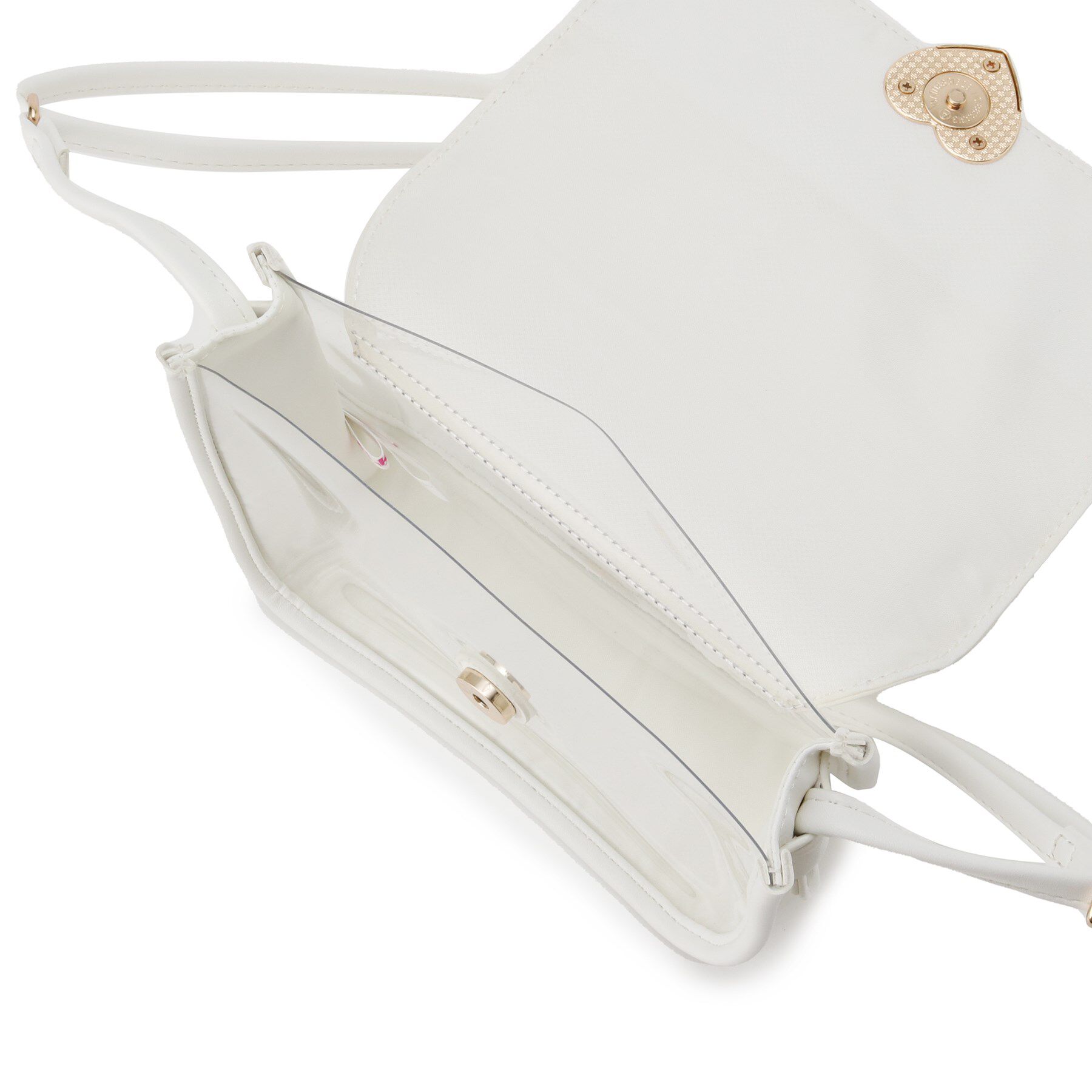 PINK-latte「ハートバックルPVCショルダーバッグ」|ショルダー・メッセンジャー|