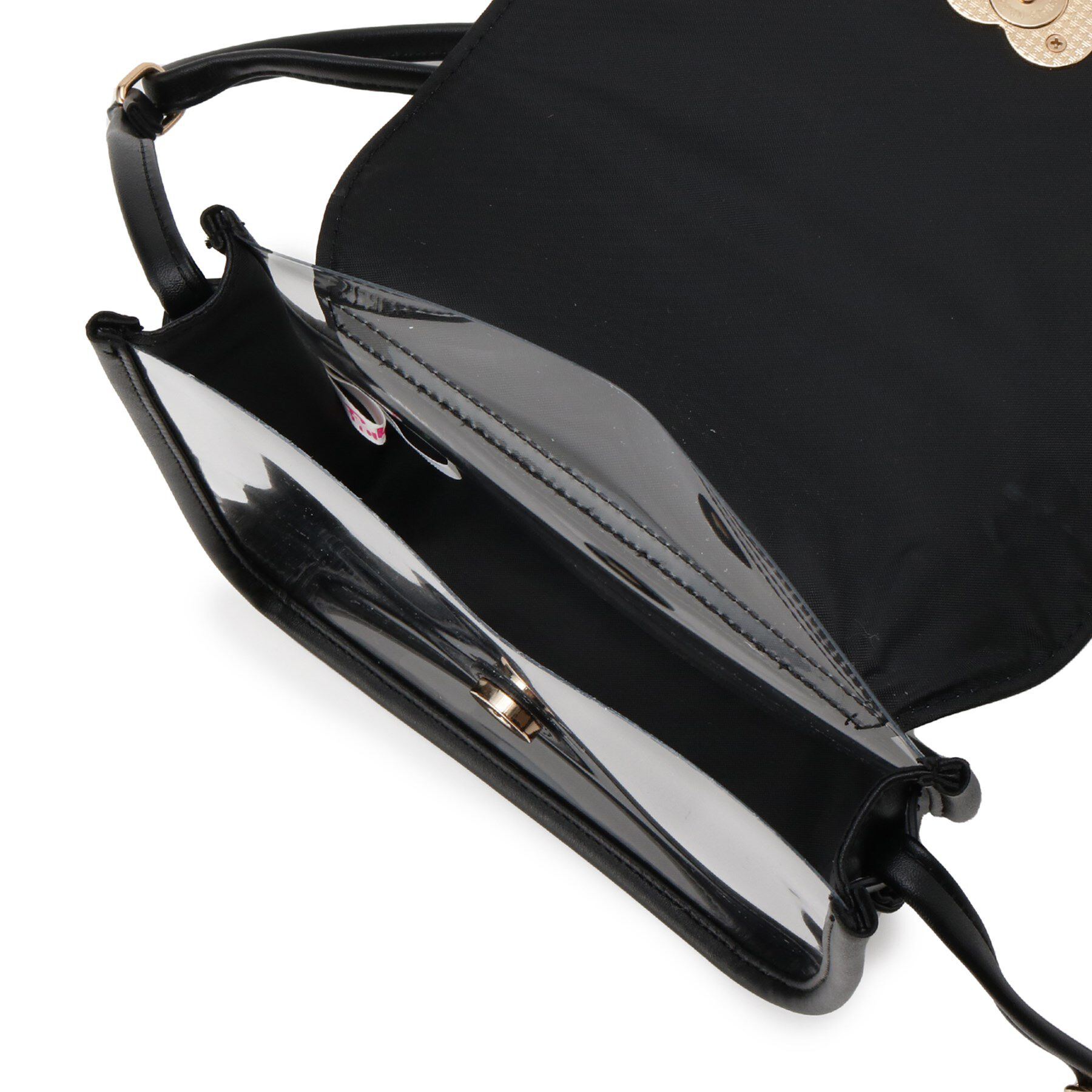 PINK-latte「ハートバックルPVCショルダーバッグ」|ショルダー・メッセンジャー|