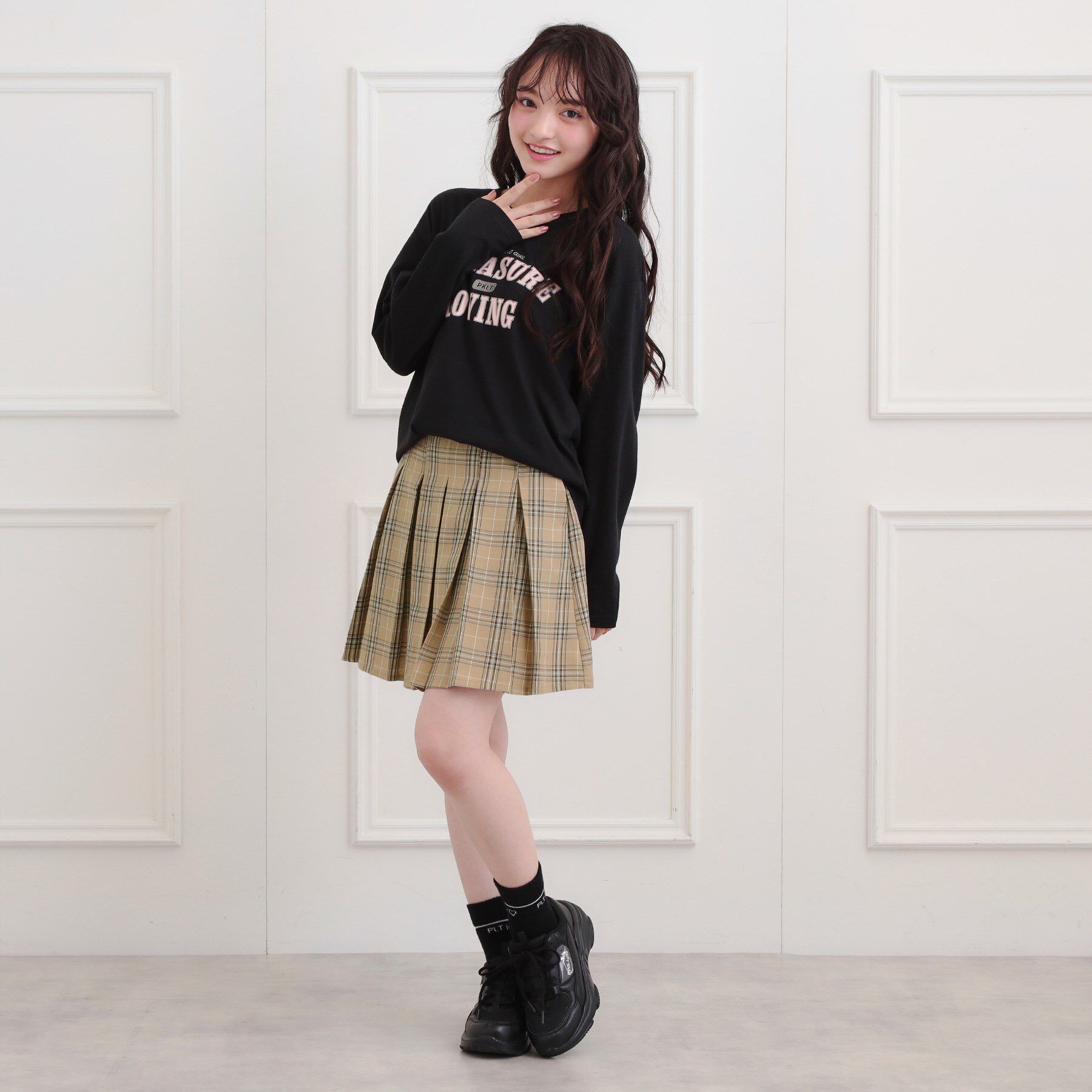 PINK-latte「インパン付プリーツスカート」|スカート|