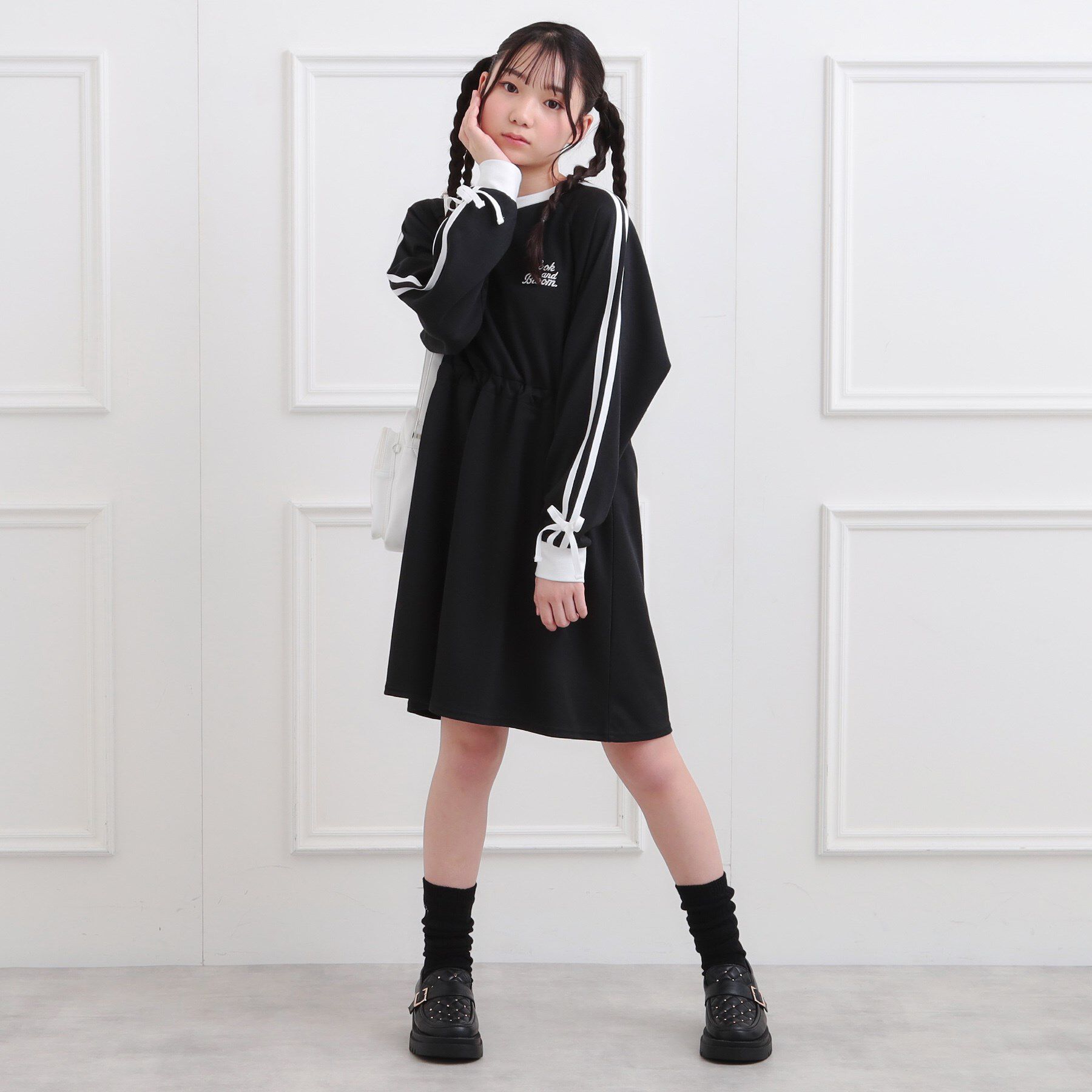 PINK-latte「ポンチドロストワンピース」|ワンピース|