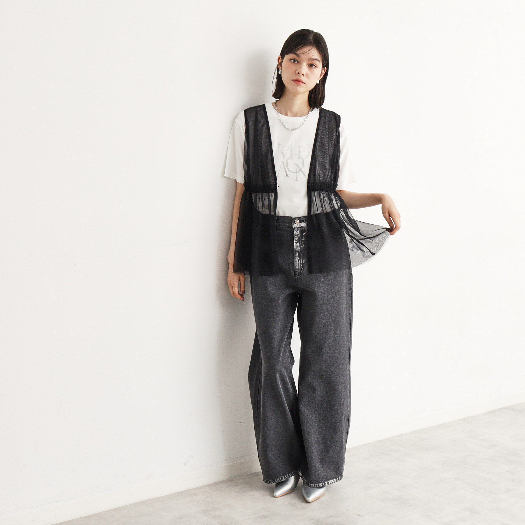 THE SHOP TK「箔プリントロゴTシャツ【洗える】」|Tシャツ・カットソー|