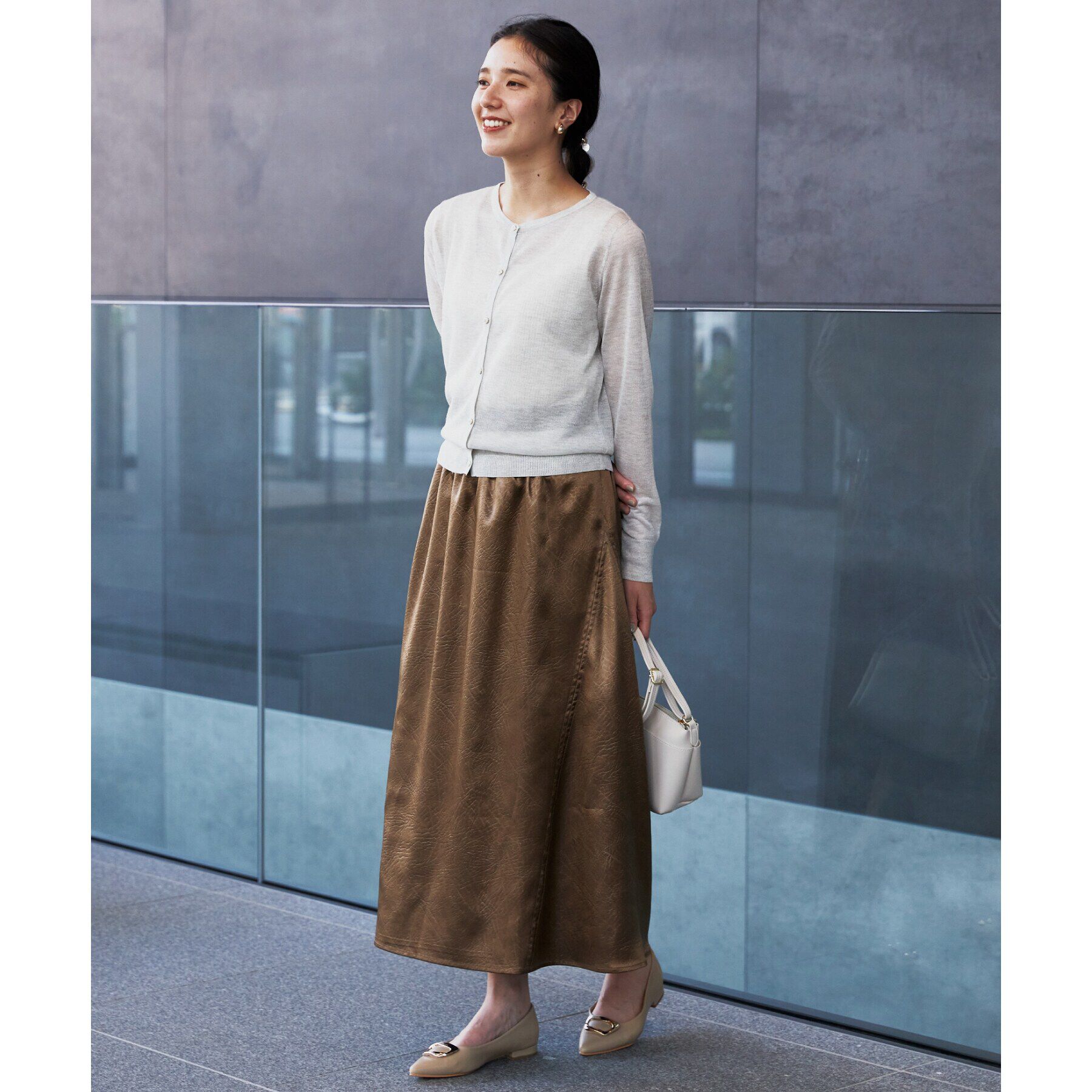 THE SHOP TK「【上品な透け感】シアークルーカーディガン/洗える」|カーディガン|