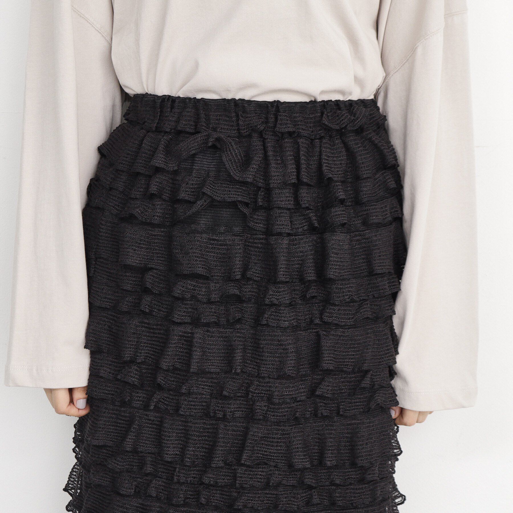 THE SHOP TK「【ヒルナンデス！で紹介】フリルナロースカート/洗える」|スカート|