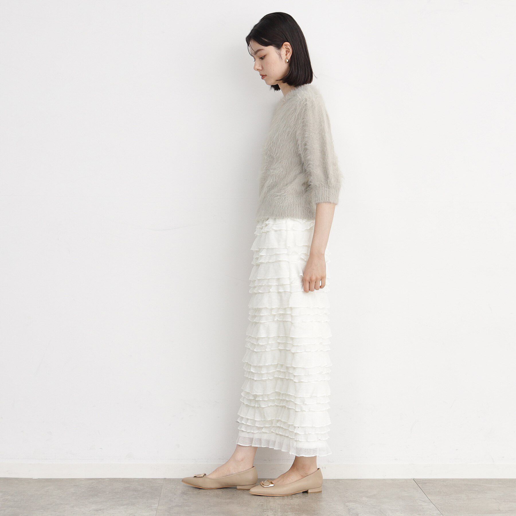 THE SHOP TK「【ヒルナンデス！で紹介】フリルナロースカート/洗える」|スカート|