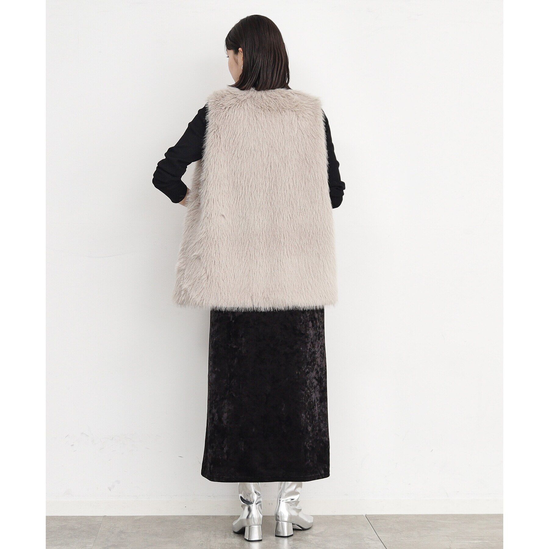 THE SHOP TK「【ヒルナンデス！で紹介】【旬なスタイル/ふわふわ】アソートファーベスト」|ベスト・ジレ|